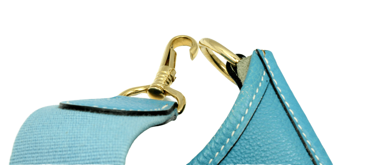 Authentic Hermes Evelyne GM Handbag in Blue Jean Clemence Leather - Luxury Tote for Women, Perfect for Work, Travel & Everyday Elegance