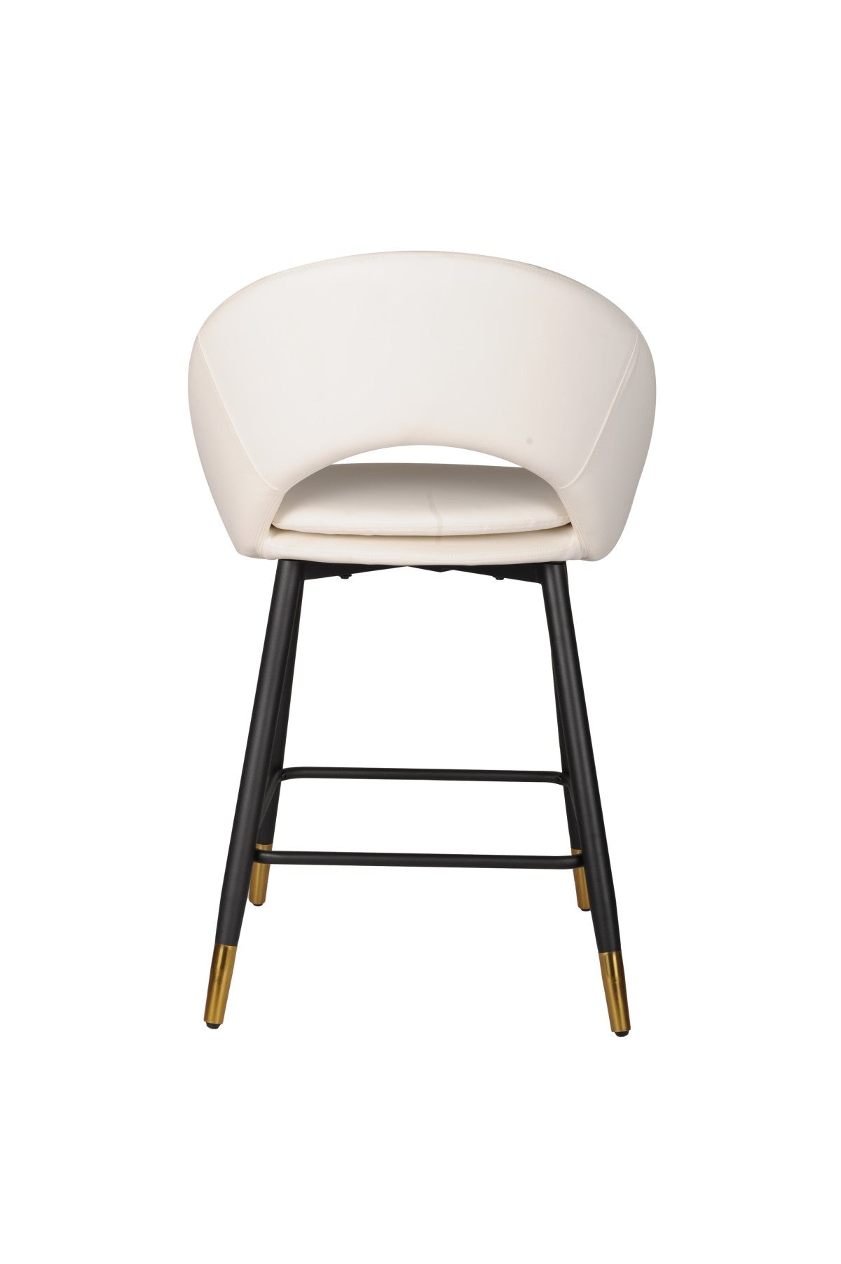 2-Pack White Counter Stools - Modern Kitchen Bar Stools for Dining, Breakfast Nook & Home Decor