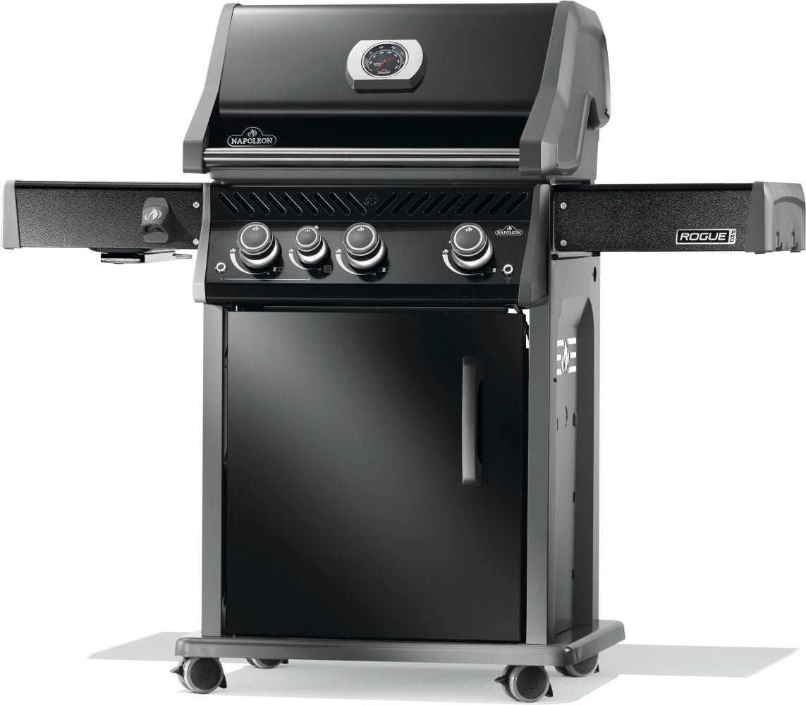 Napoleon Rogue PRO 425 3-Burner Propane Gas Grill with Infrared Side Burner - Black | Outdoor BBQ Grill for Backyard, Patio & Tailgating