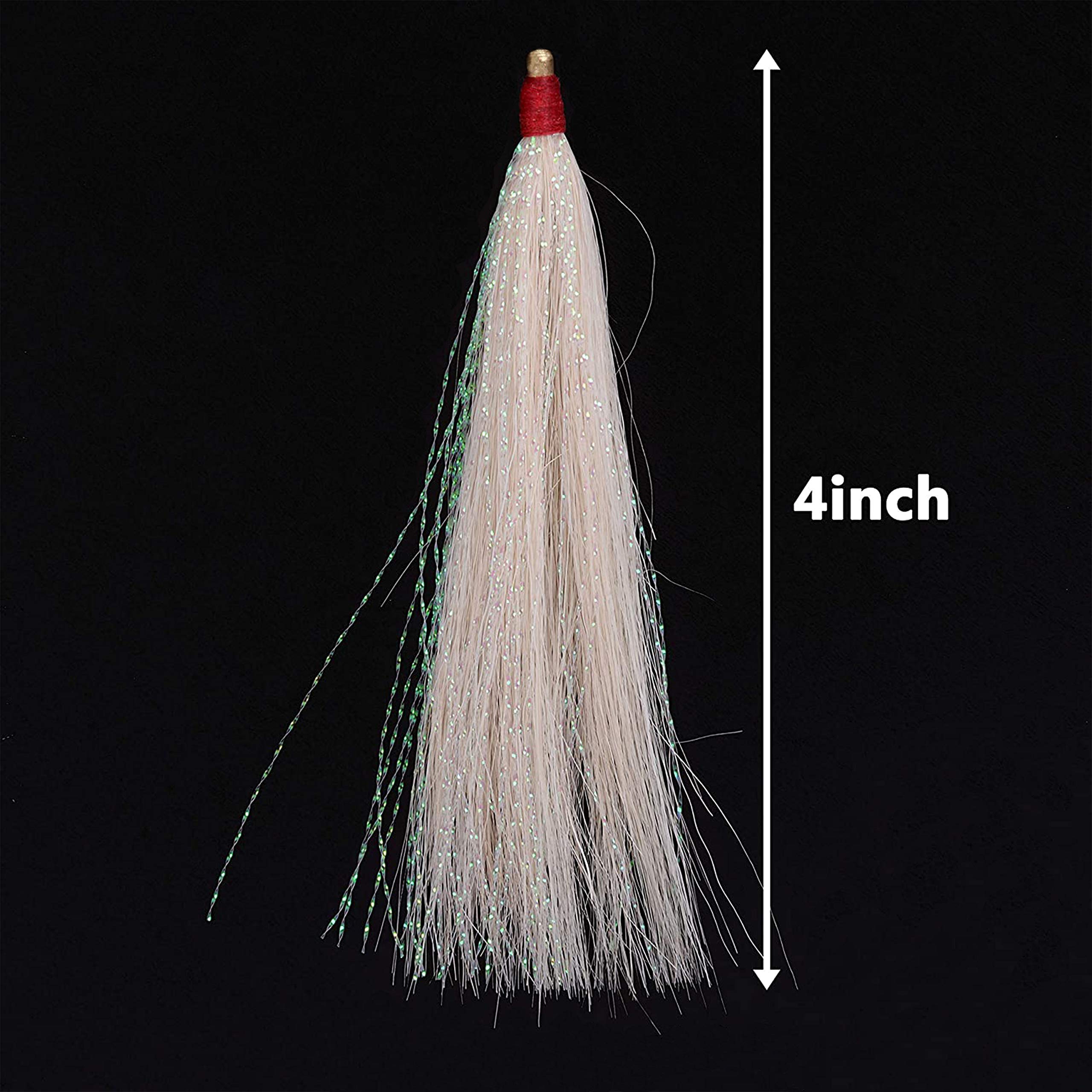 10pcs Bucktail Fishing Lures Kit - Saltwater Cod Teaser for Plugs & Slides