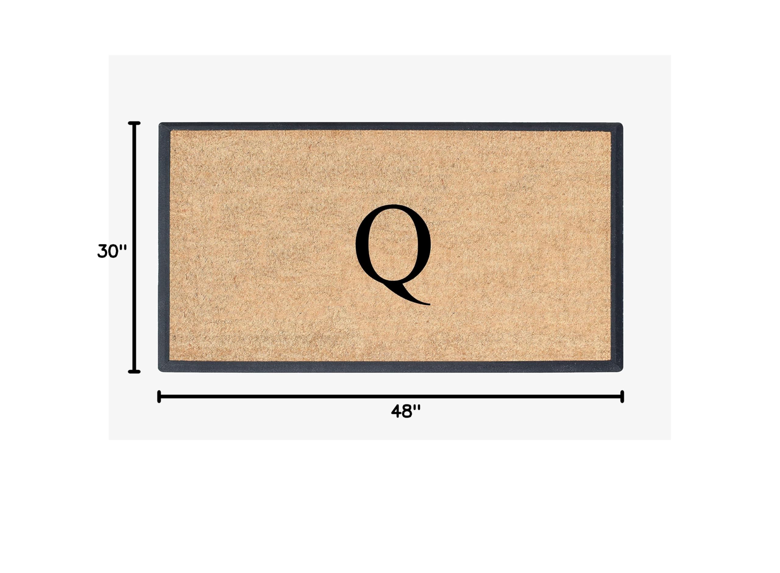 Premium A1HC Natural Coir Monogrammed Doormat - Personalized Front Door Welcome Mat for Home Entryway - Durable & Eco-Friendly Coir Fiber - Perfect for Porch, Patio & Mudroom Decor