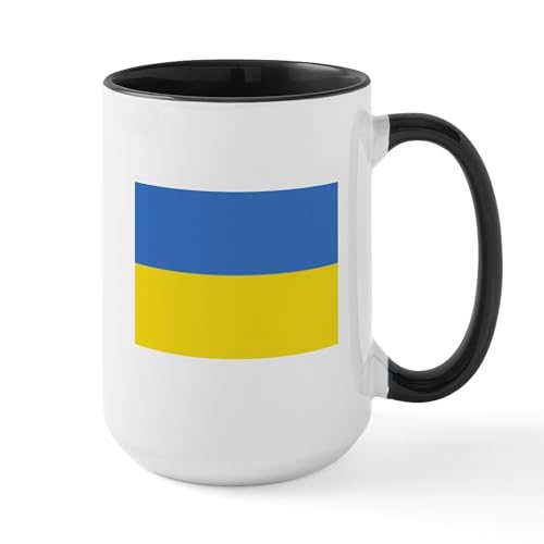 White/Black Inside - Ukraine Flag Mugs