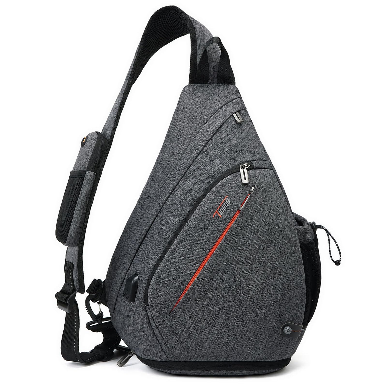 TUDEQU Sling Backpack for Men - 19L Large Crossbody Bag with 8 Pockets, Durable Travel Backpack for Hiking, Outdoor Adventures & Daily Commute