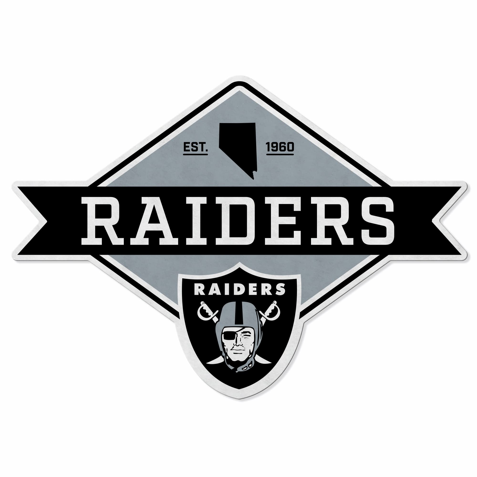 NFL Football Diamond Shape Cut Pennant - Soft Felt Team Banner for Home Decor, Living Room & Game Room - Easy to Hang Wall Decor for Football Fans & Sports Enthusiasts
