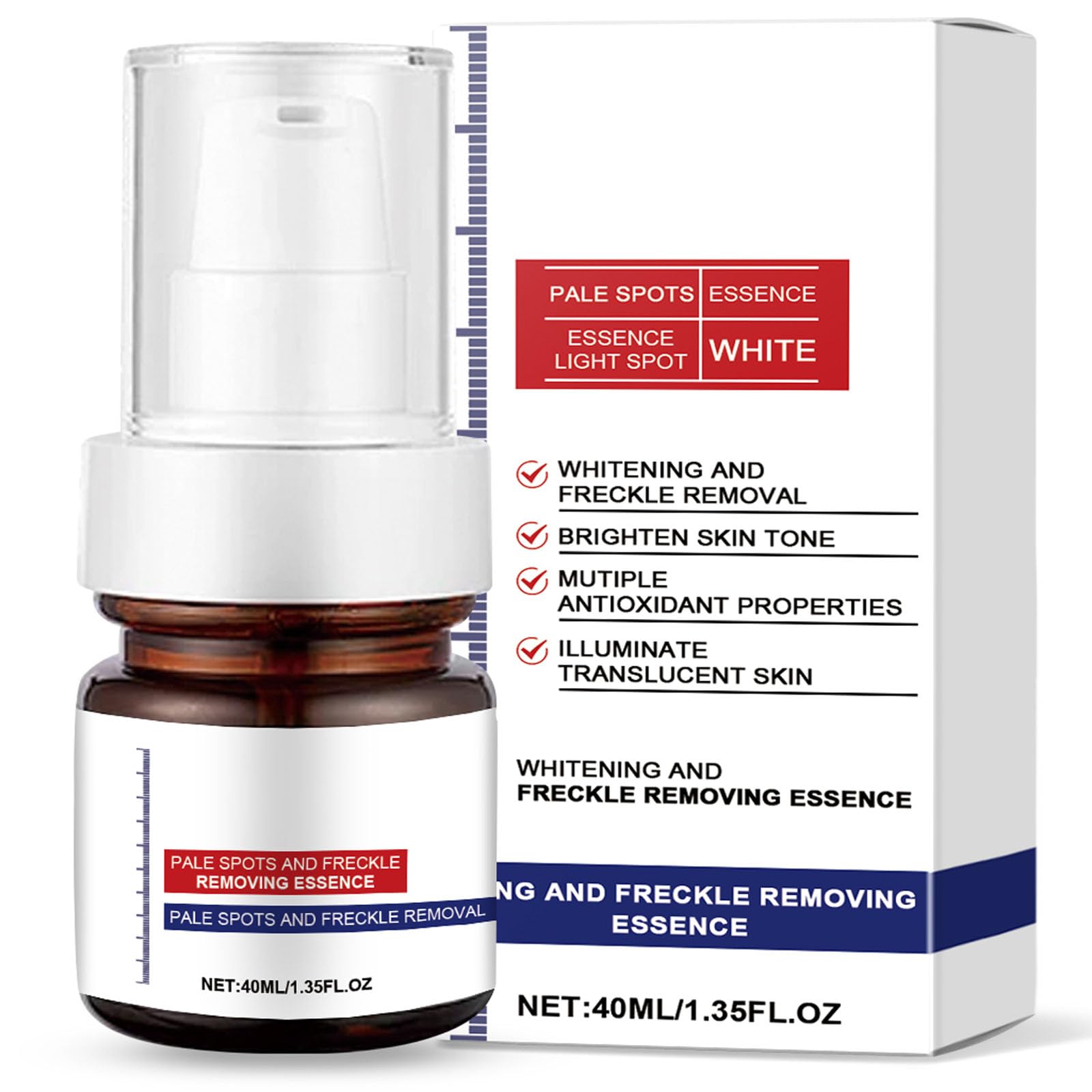 Korean Vitamin C Brightening Essence & Cream Set - Anti-Aging Face Serum with Hyaluronic Acid for Glowing Skin | Day & Night Skincare Routine for Dark Spots & Uneven Tone