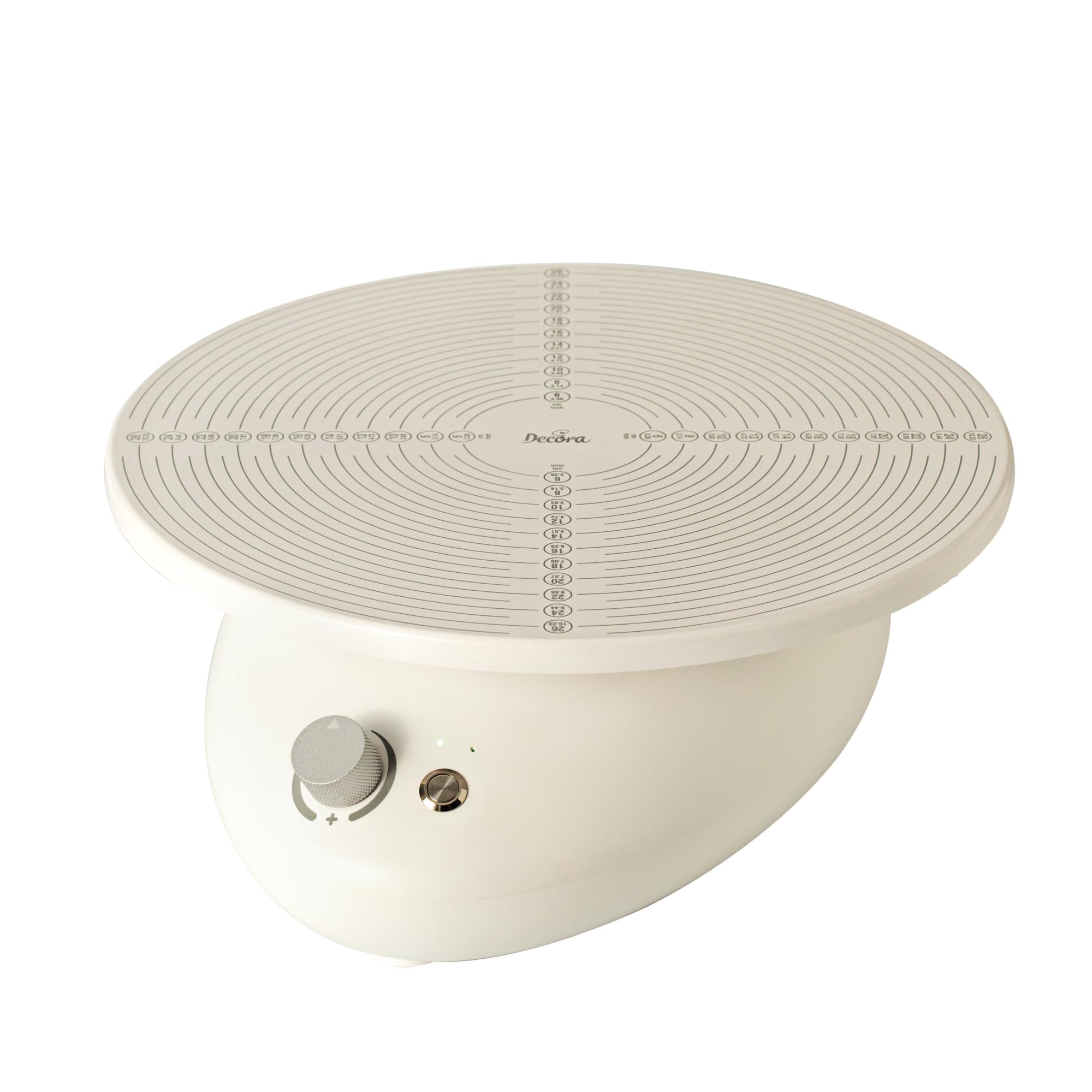 Electric Rotating Cake Stand with 28cm Plate, Standby Button to Pause Rotation Without Resetting Speed - Perfect for Baking, Decorating & Serving Desserts