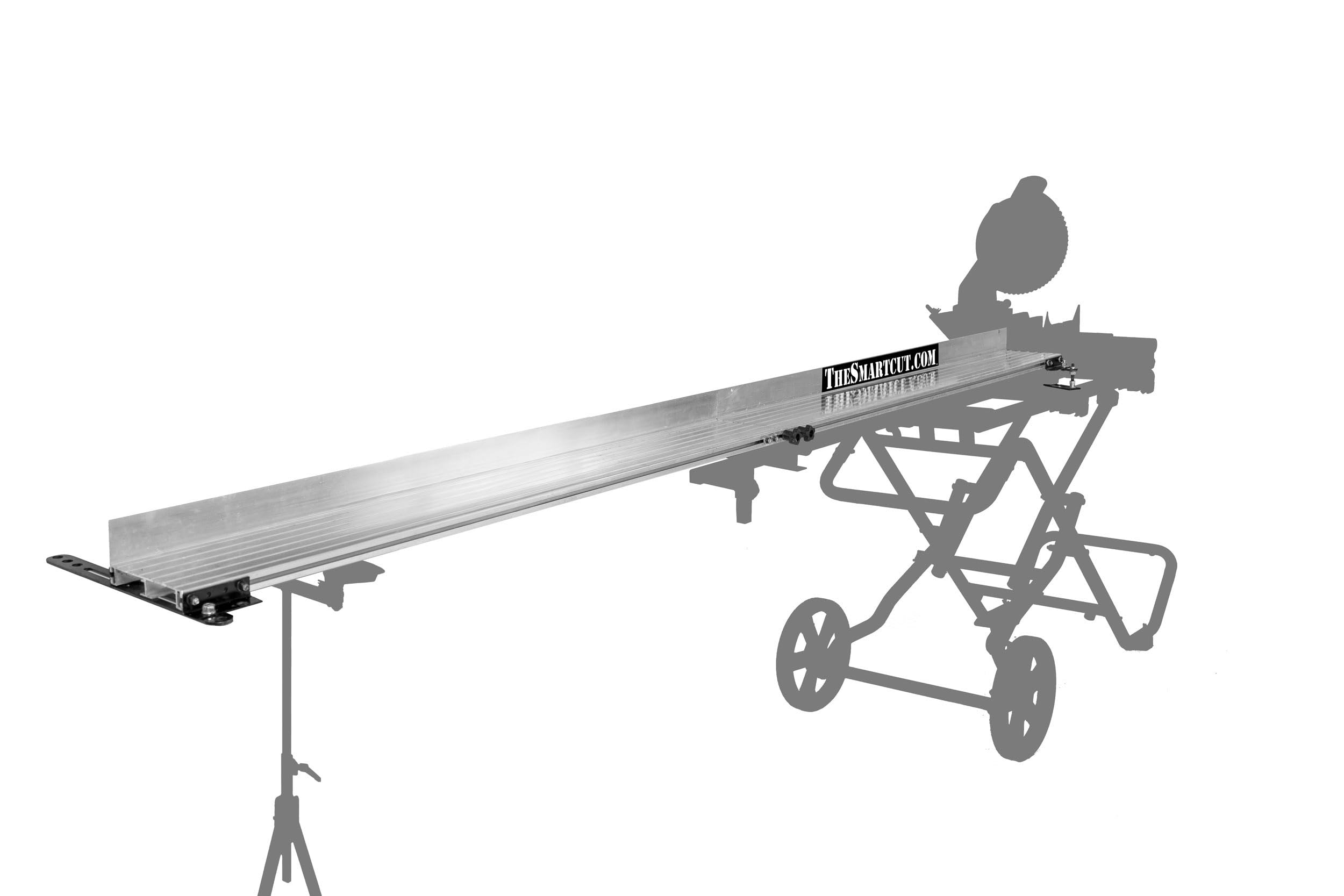 Universal Aluminum Saw Fence 18ft - Lightweight & Portable for Miter/Chop Saw Stands | Jobsite Setup