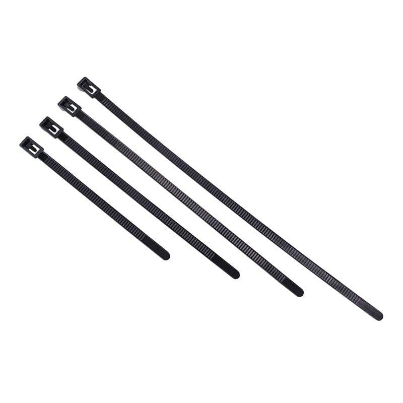 100 Pack Heavy Duty Reusable Zip Ties - 8 Inch Black Nylon Cable Ties with 50 LB Strength, Releasable Tie Wraps for Organizing Cords, Wires & DIY Projects