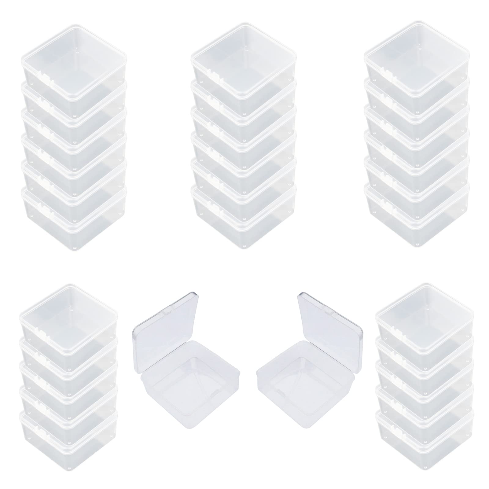 30-Piece Clear Plastic Storage Box Set - 2.16