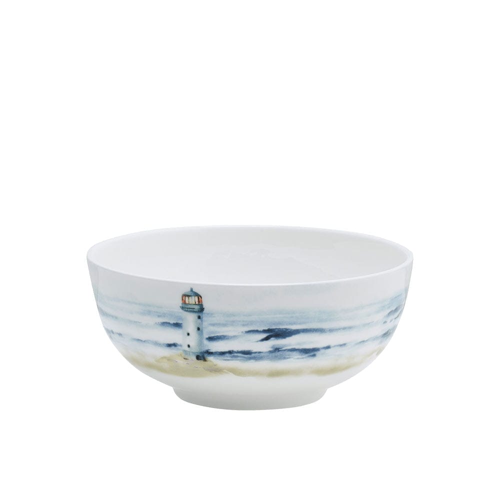 Seaside 12-Piece Dinnerware Set - Service for 4 People - Elegant Porcelain Plates, Bowls & Mugs - Perfect for Beach House, Coastal Dining & Entertaining Guests