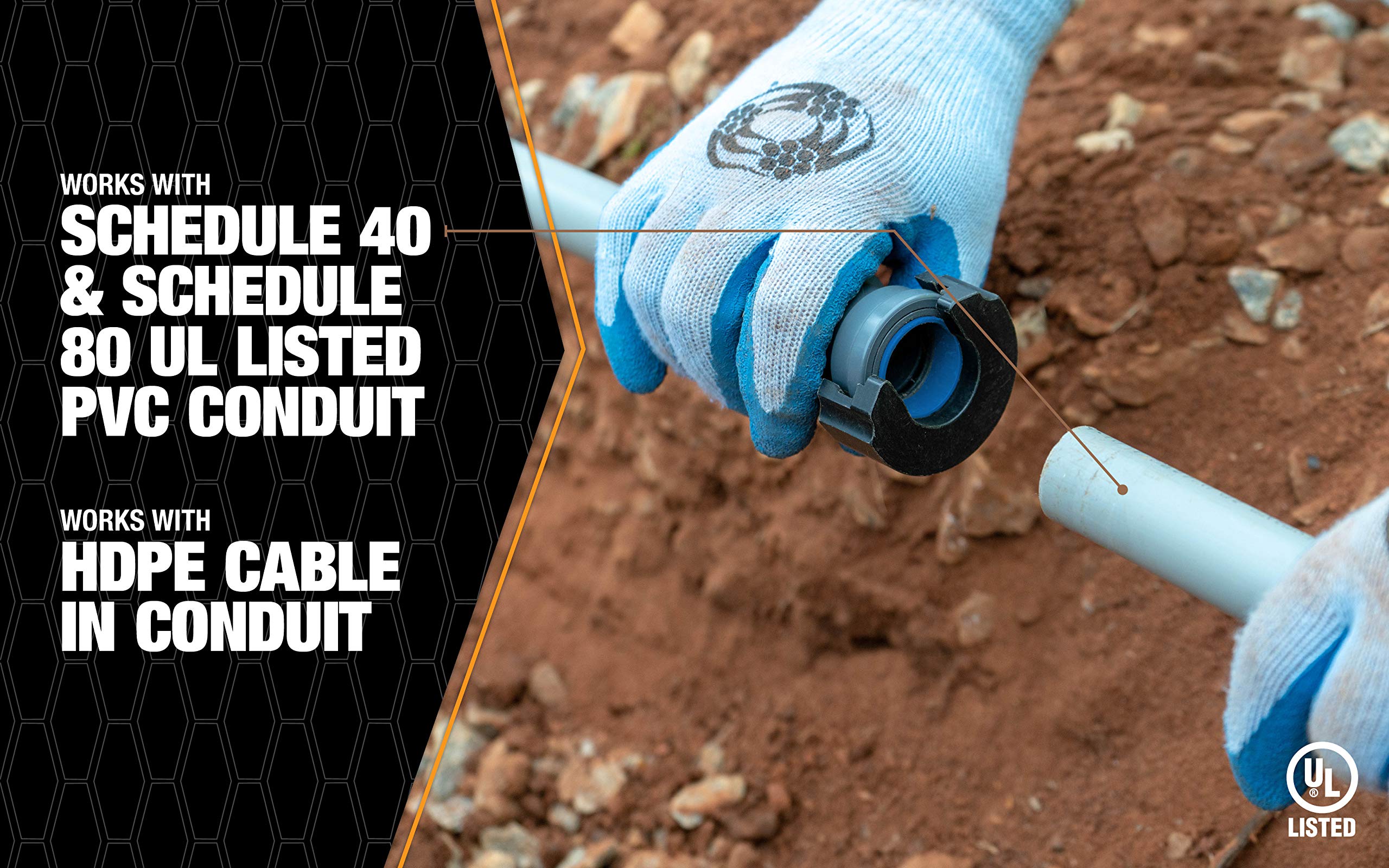 Southwire P-MA-075WT 30-Pack Gray PVC Male Adapter with Push Install & Removal Tool - 3/4