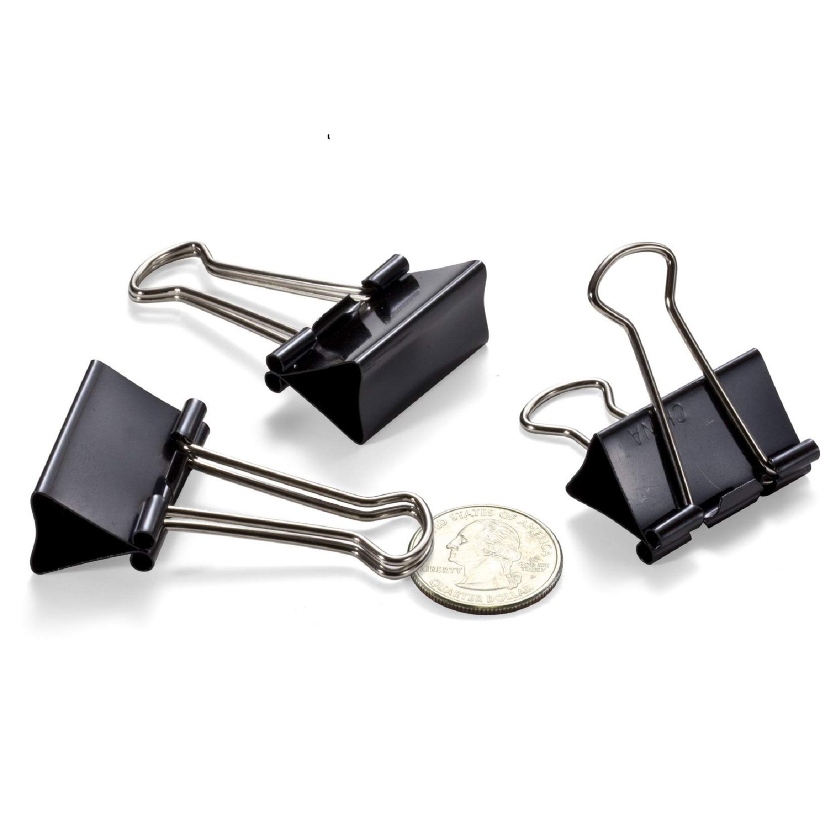 Officemate Medium Binder Clips - 12 Pack (12 Count) - Black Paper Clips for Organizing Documents, Files, and Office Supplies - Perfect for Home, School, and Office Use
