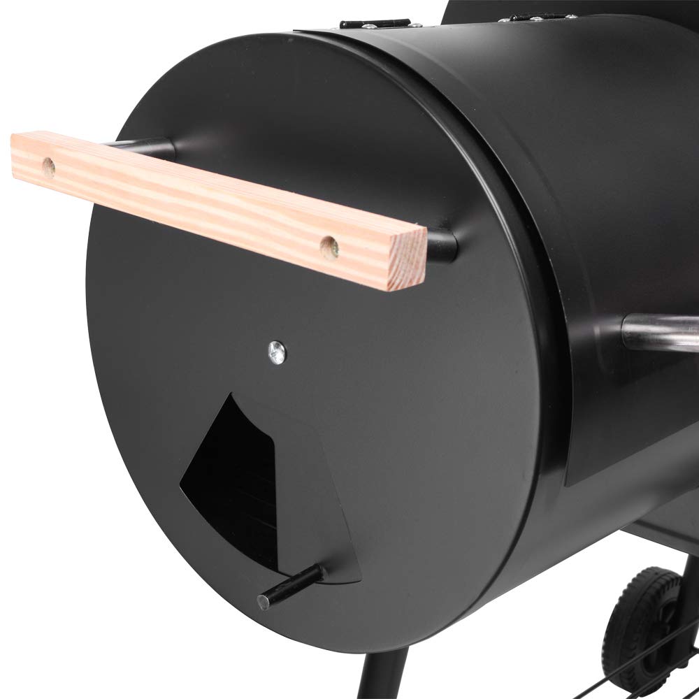 Patio Pro Charcoal Grill with Cover, Wheels & Temperature Gauge - Large Portable BBQ Grill with Side Tables for Outdoor Cooking, Camping, Picnics, Backyard Parties and Tailgating - Perfect for Family Gatherings, Events and Summer Grilling