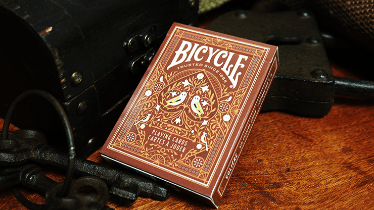 Bicycle Aviary Orange Playing Cards - Premium Quality Poker Cards for Magic Tricks, Card Games, and Collectibles - Perfect for Parties, Poker Nights, and Magic Shows