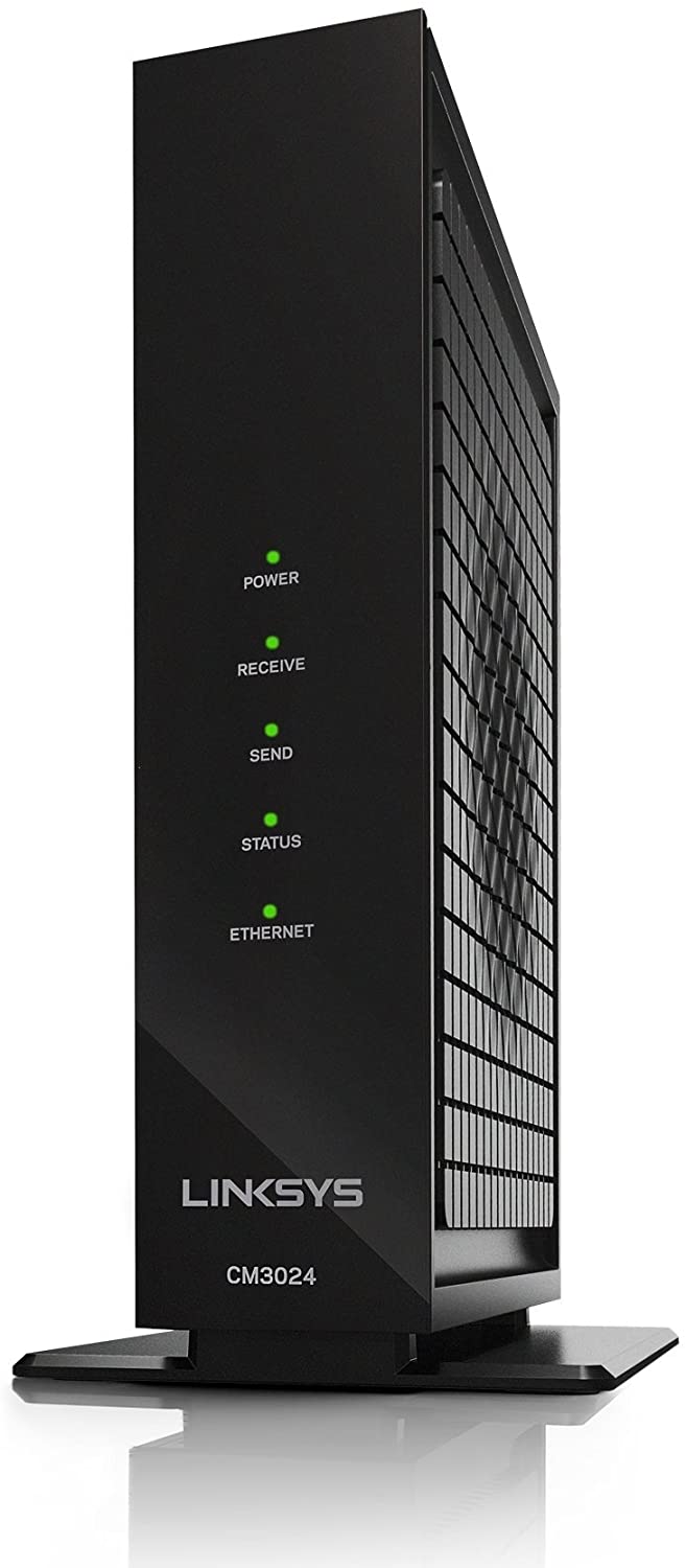 Linksys CM3024 High Speed DOCSIS 3.0 24x8 Cable Modem - Certified for Comcast Xfinity, Spectrum, Cox & More (Modem Only) - Perfect for Home & Office Internet Setup