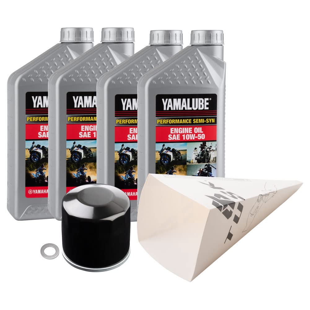 Yamaha Super Tenere 1200 ES 2014-2021 4-Stroke Oil Change Kit - TUSK Yamalube Performance Semi-Synthetic 10W-50 Motor Oil for Smooth Engine Protection | Ideal for Off-Road Adventures & Long-Distance Touring
