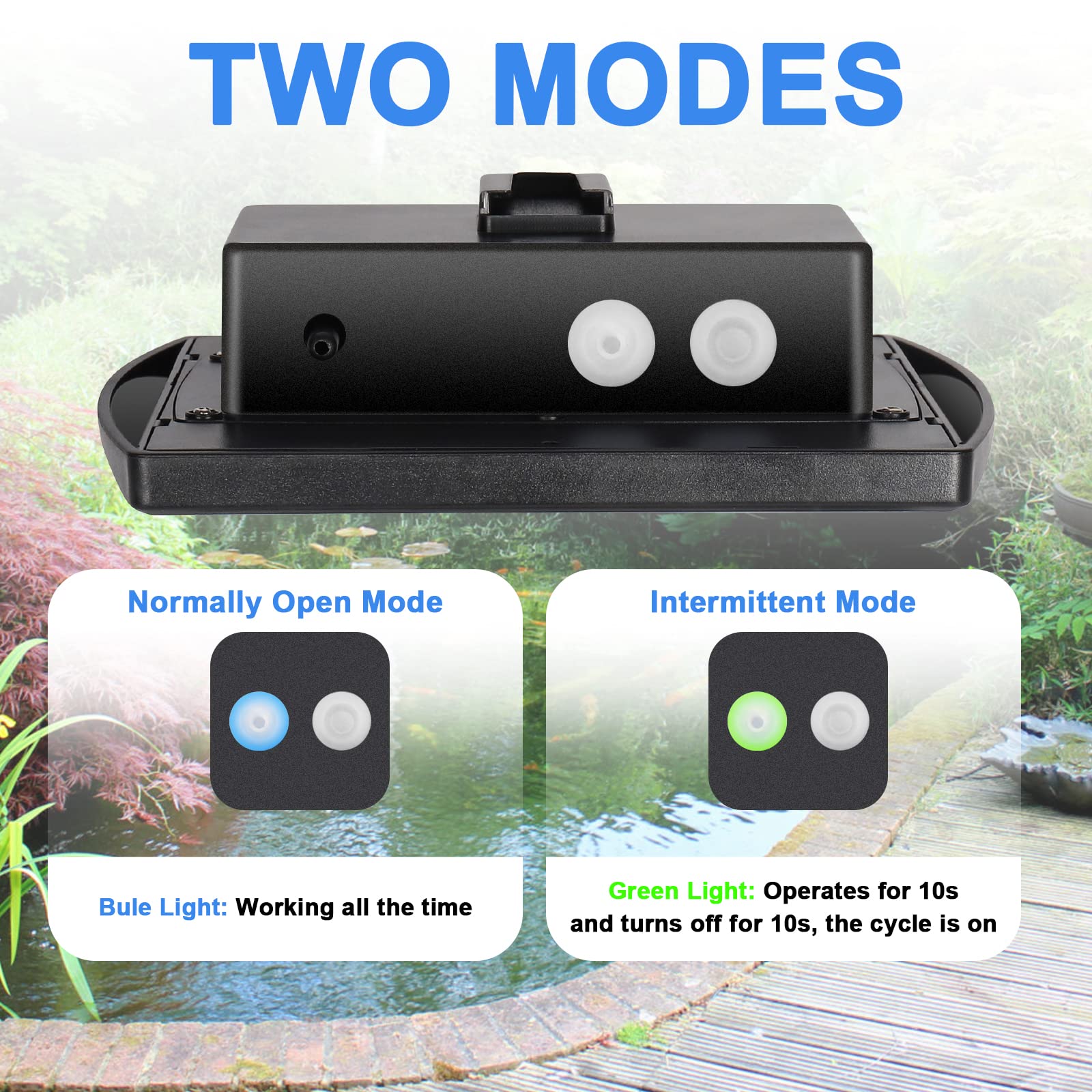 Solar Oxygen Pump 2W with 2200mAh Battery - Solar Powered Pond Aerator & Aquarium Air Pump - Oxygenator for Fish Tank, Fishing Aerator with Tube - Perfect for Outdoor Ponds, Garden Water Features & Aquarium Oxygenation