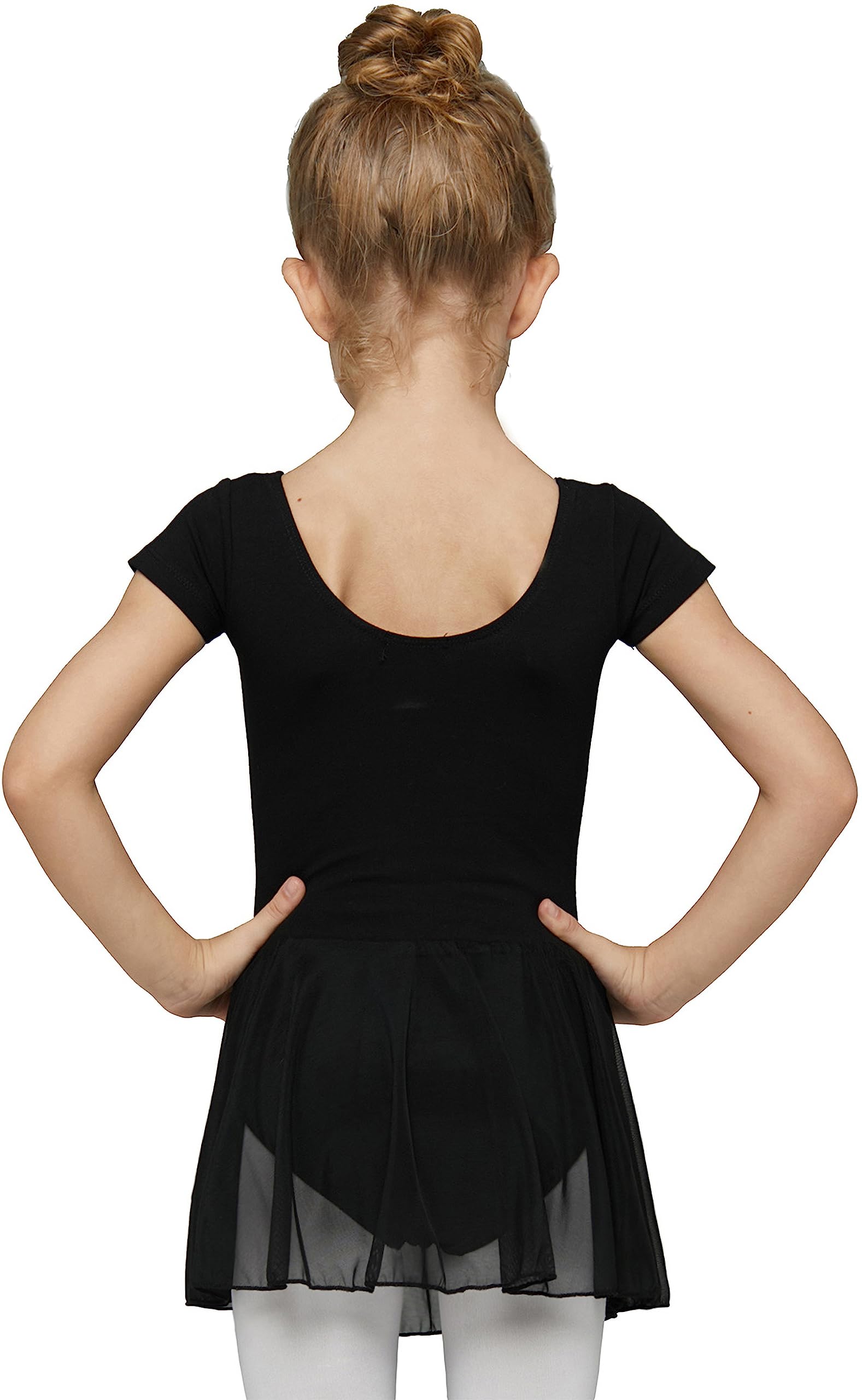 Toddler Ballet Leotard with Skirt - Girls Dance Leotard Outfit for Ballet & Gymnastics | Classic Short Sleeve Ballerina Dress for Toddlers | Perfect for Dance Class, Recitals & Performance