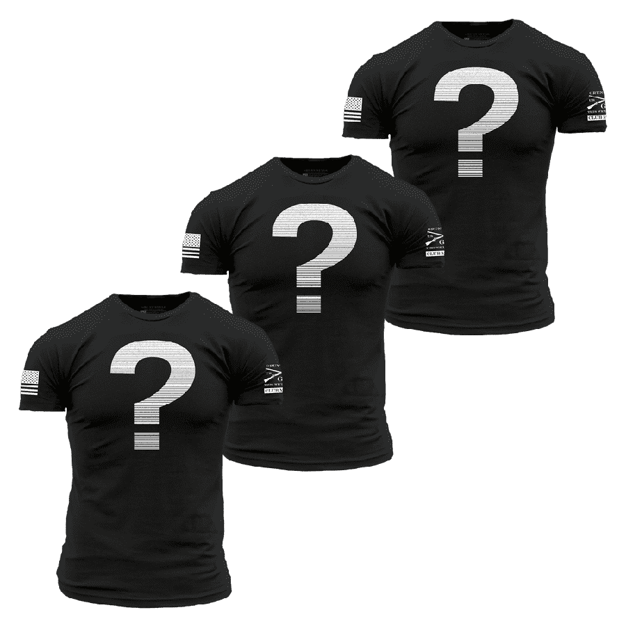 Men's Club Grunt Style Mystery Graphic T-Shirts - 3 Pack Bundle - Casual Streetwear for Everyday Wear & Gym