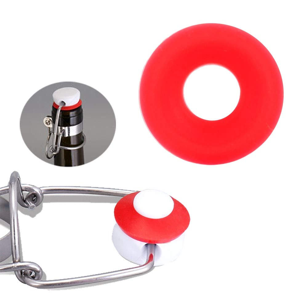 25Pcs Red Silicone Gaskets for Swing Top Bottles - Durable Rubber Seals for Home Brewing, Beer Bottles & Flip Top Lids - Perfect for Homebrew, Kombucha, and Fermentation Projects