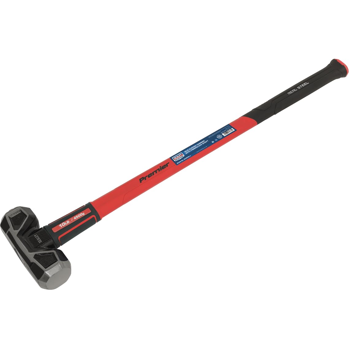 Sealey SLHG10 10lb Sledge Hammer with Graphite Handle - Heavy Duty Forging, Demolition & Construction - Perfect for Blacksmithing, Metalwork & DIY Projects