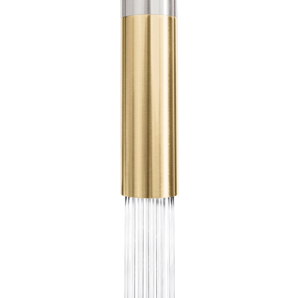 ZLINE Autograph Edition Gemini Pull Down Single Handle Kitchen Faucet in Brushed Nickel & Champagne Bronze - High Arc Modern Design for Easy Cleaning | Perfect for Farmhouse, Commercial & Home Kitchens (GEM KF ZBNCB)