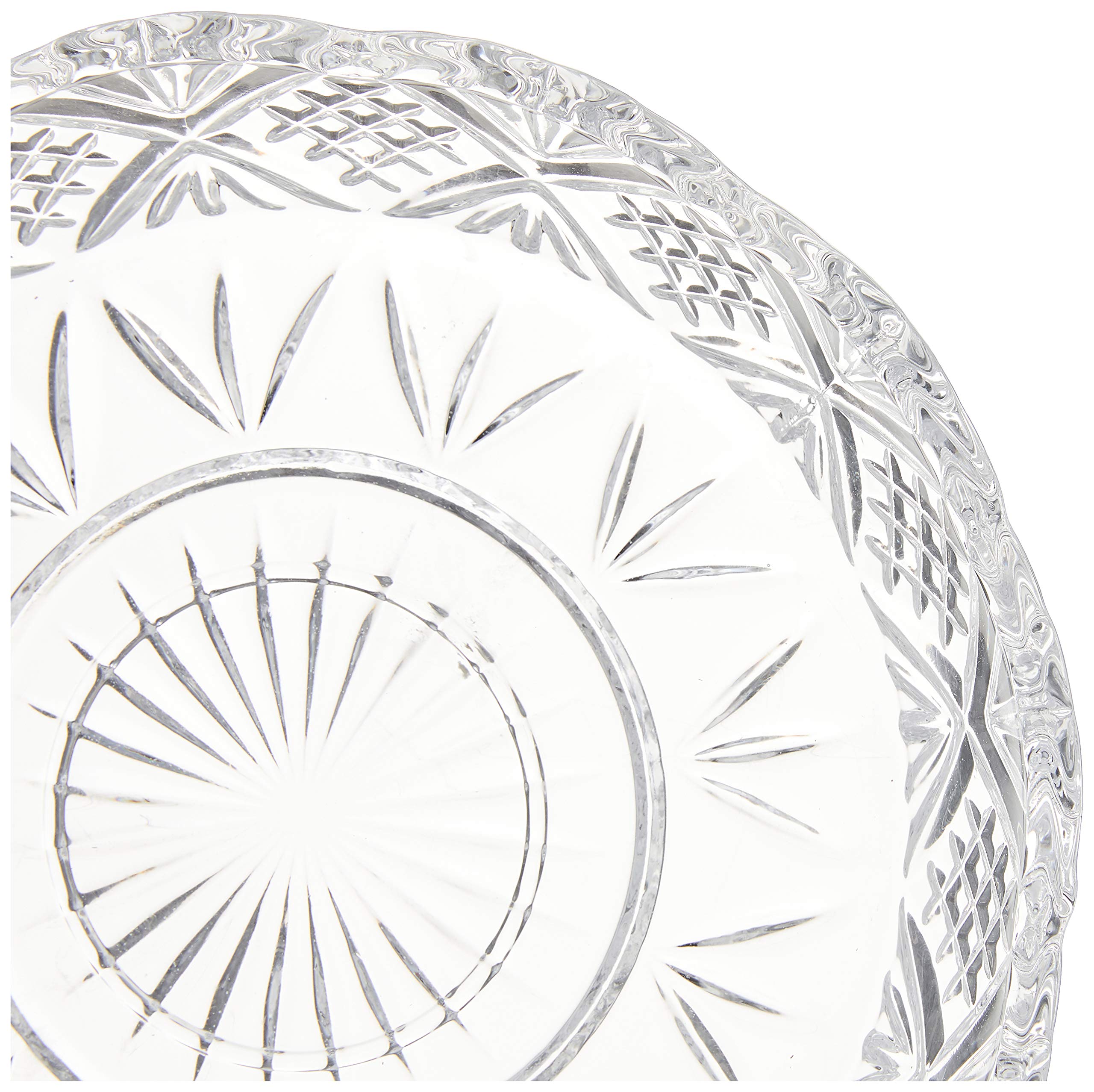 Godinger Silver Crystal Appetizer Serving Platter - Elegant Party Tray for Chips, Dips, Snacks & Hors d'oeuvres | Perfect for Entertaining, Wedding Receptions & Holiday Gatherings