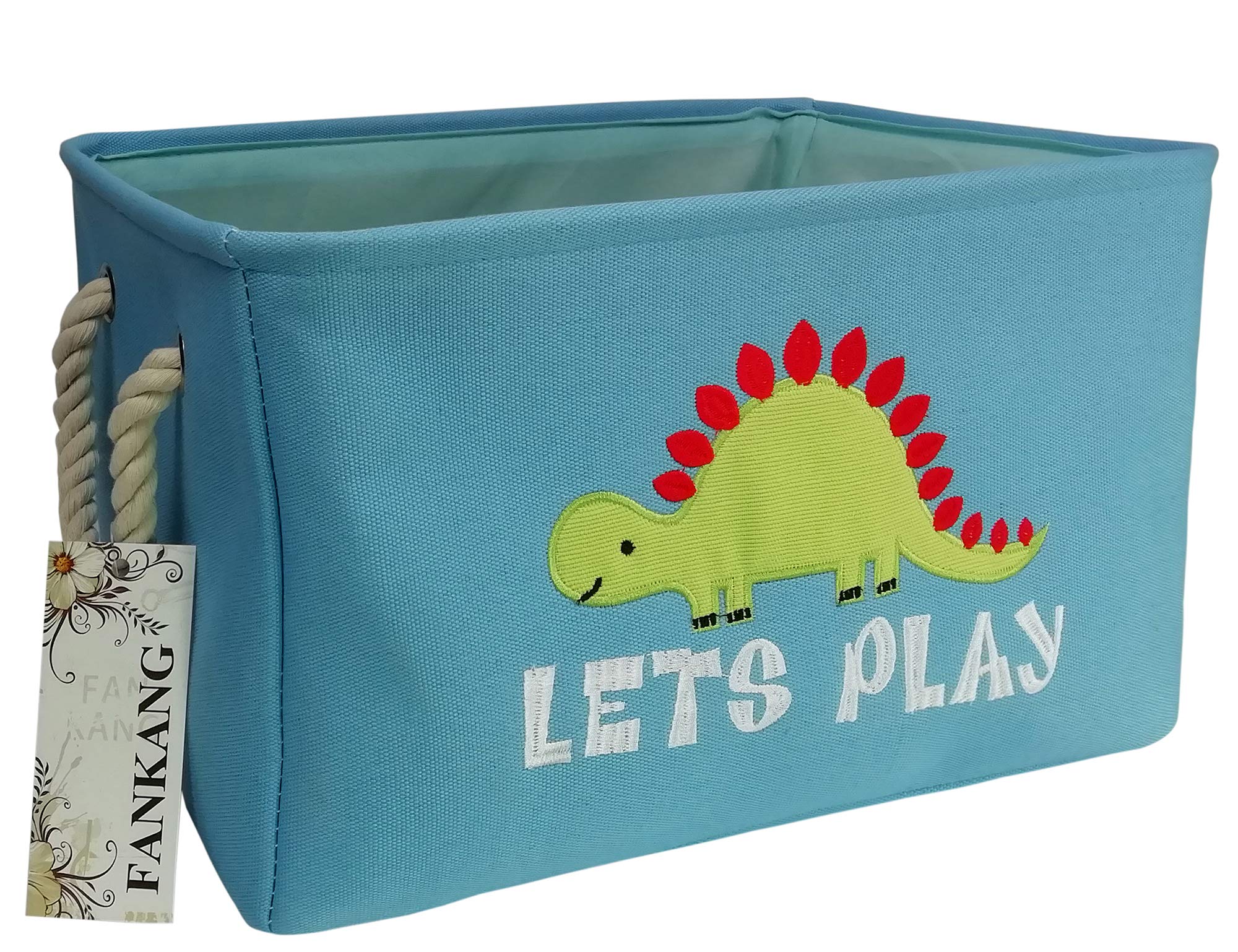 FANKANG Rectangular Laundry Basket - Nursery Storage Bin for Baby Clothes & Toys | Dinosaur Design
