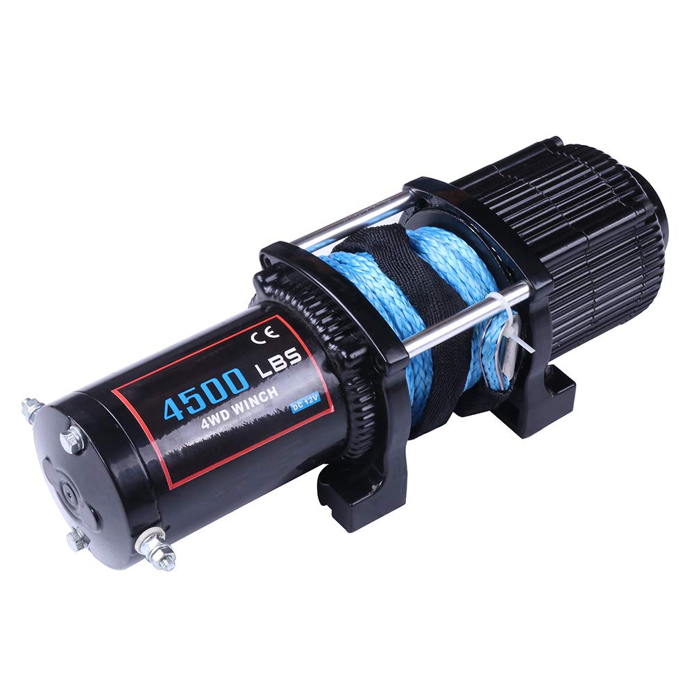 12V 4500 lbs Electric Winch for ATV UTV Towing - Heavy Duty Off-Road Recovery with Wireless Remote, Clevis Hook & Aluminum Fairlead - Perfect for Jeep, Truck, Boat & Off-Road Adventures
