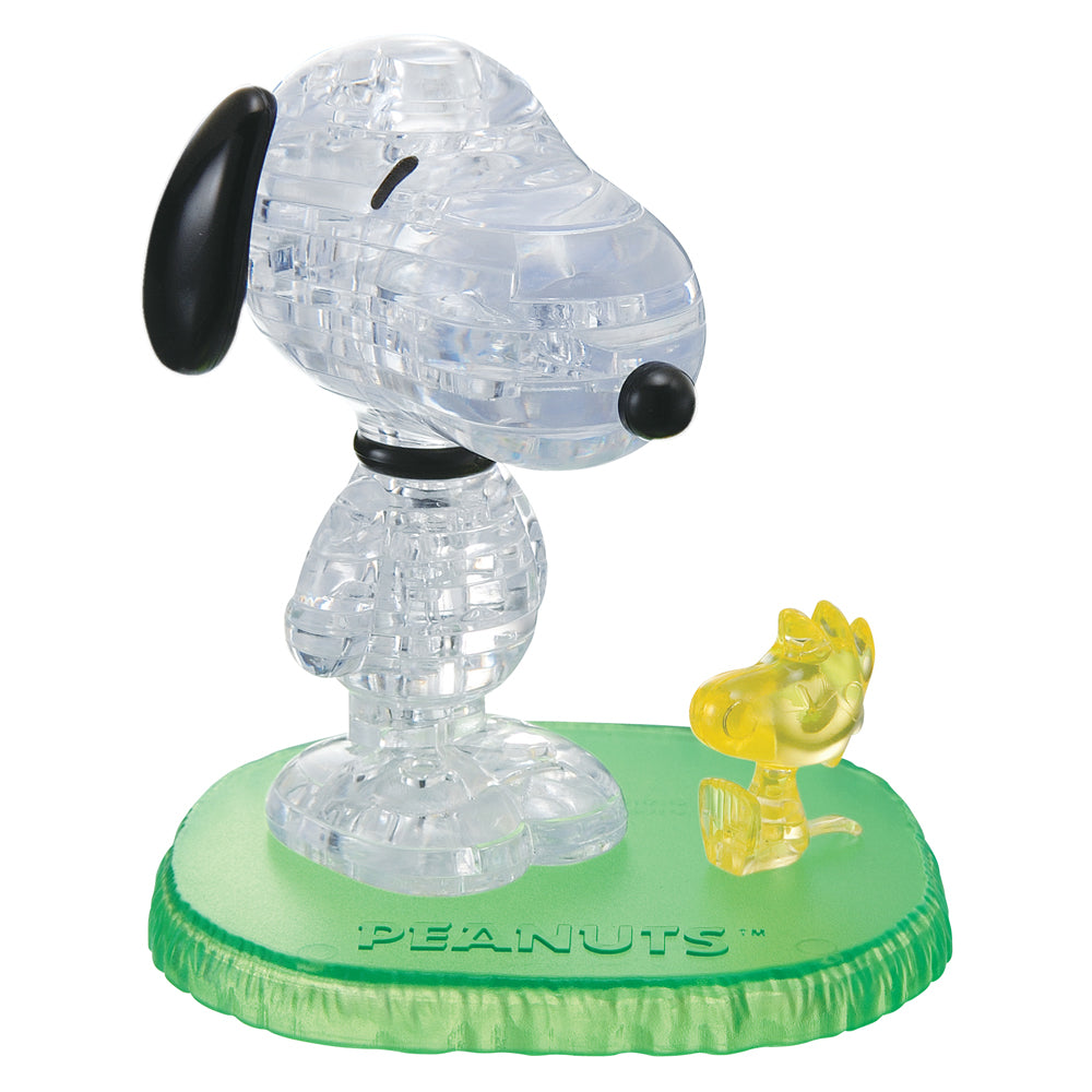 BePuzzled Peanuts Snoopy & Woodstock 3D Crystal Puzzle - 41 Piece Brain Teaser for Adults & Teens - Fun Collectible Gift for Puzzle Lovers & Peanuts Fans - Perfect for Family Game Nights & Stress Relief