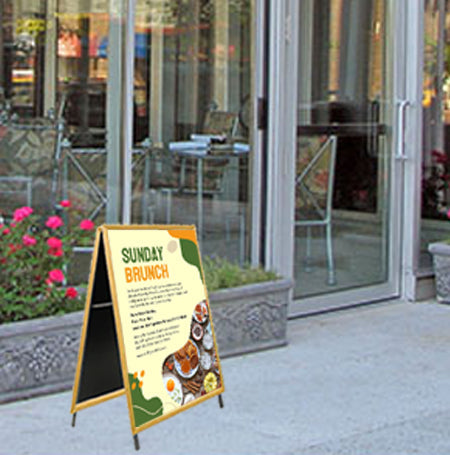36x60 A-Frame Wooden Snap Sign Holder with 1 1/4