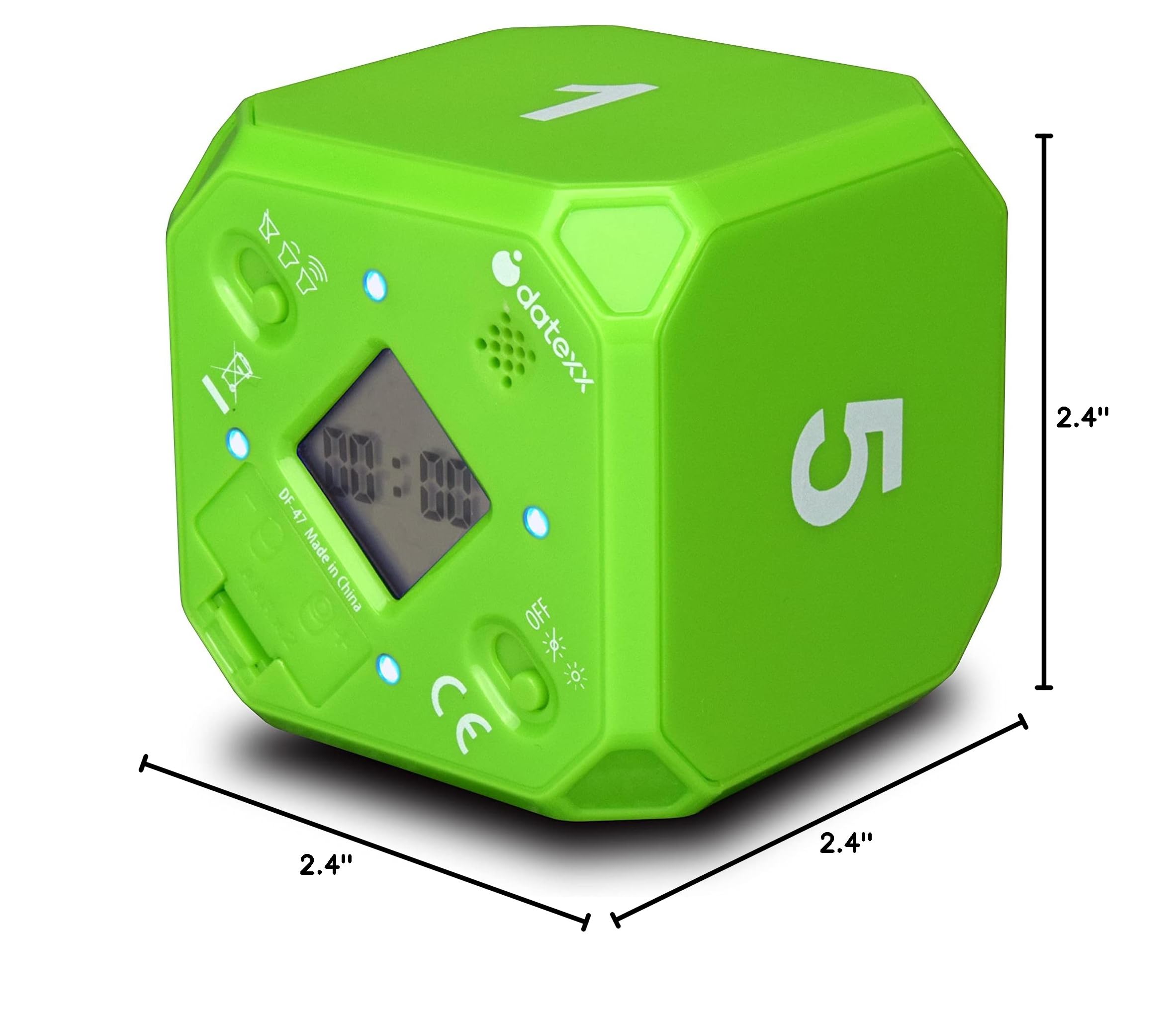 TimeCube Plus Preset Timer with Silent LED Alarm - 1,5,10,15 Minute Countdown Clock for Classroom, Office, Kitchen & Homeschool | Green Digital Timer for Kids & Adults | Perfect for Cooking, Studying & Productivity Tasks