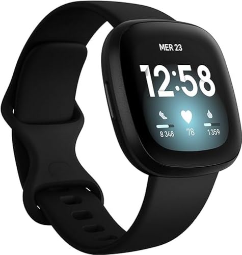 Fitbit Versa 3 Smart Watch with Alexa Built-in, Heart Rate Monitor, GPS & Sleep Tracking - Perfect for Fitness Enthusiasts & Active Lifestyles