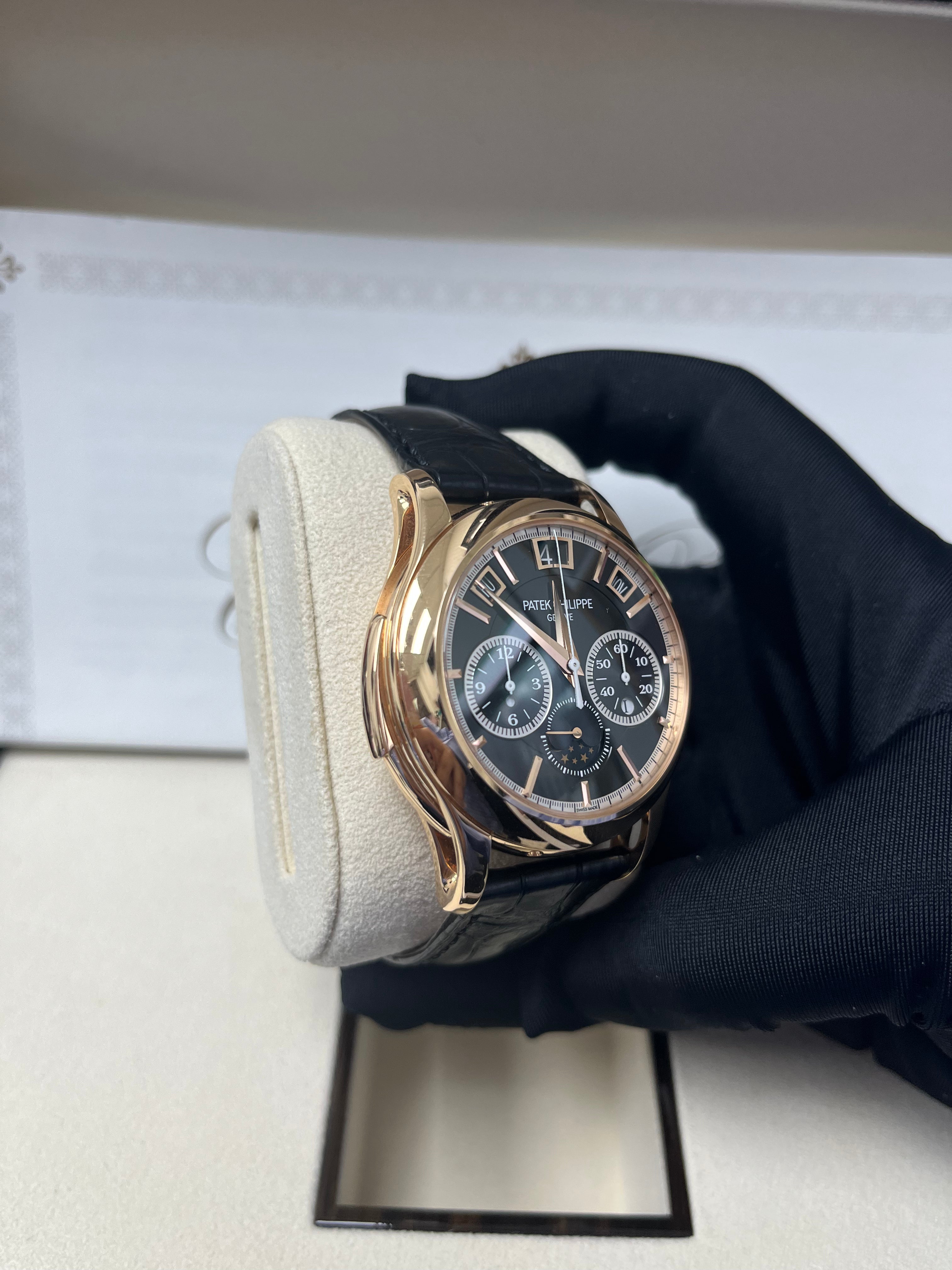 Patek Philippe Grand Complications 5208R-001 Rose Gold Black Dial Luxury Watch - Perfect for Formal Events & Collectors