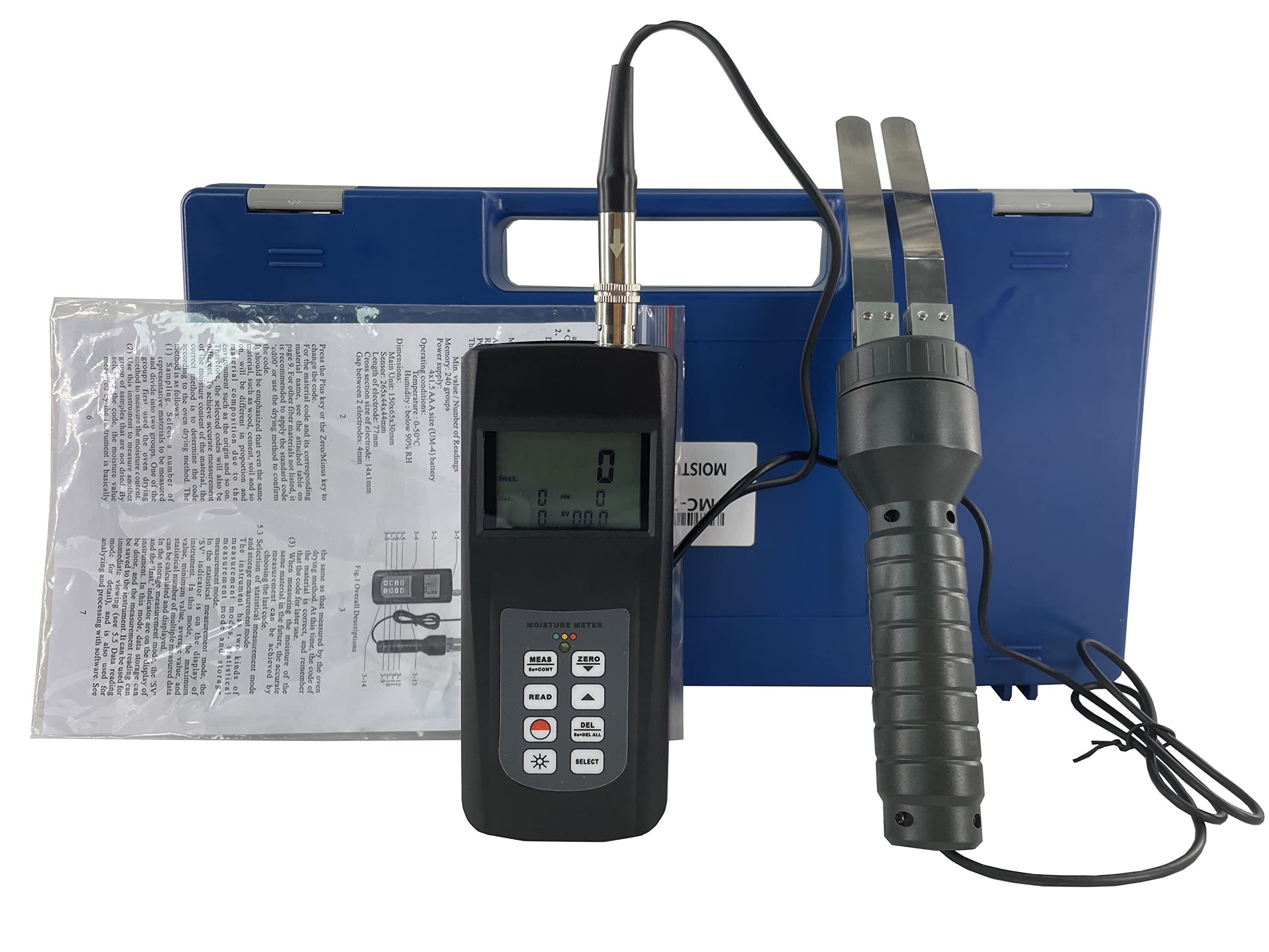 Digital Paper Moisture Meter Tester - 0-80% Humidity Range with 240 Data Storage Capacity | Ideal for Paper Mills, Printing Shops & Archives