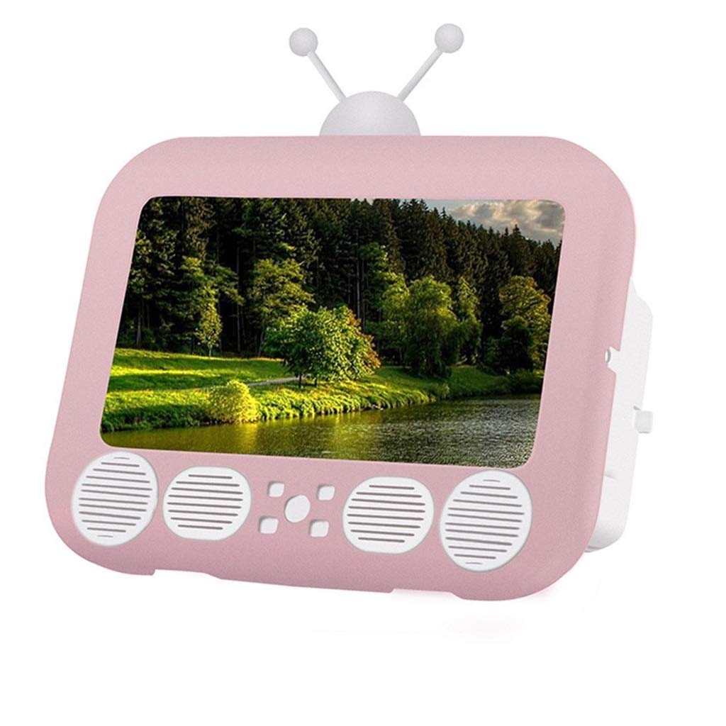 **Vintage Radio-Shaped ARCH Retro Screen Magnifier for Smartphones – 12inch Pink-A | 3D Mobile Phone Magnifying Glass Holder | Perfect for Movie Watching, Gaming & Hands-Free Viewing**