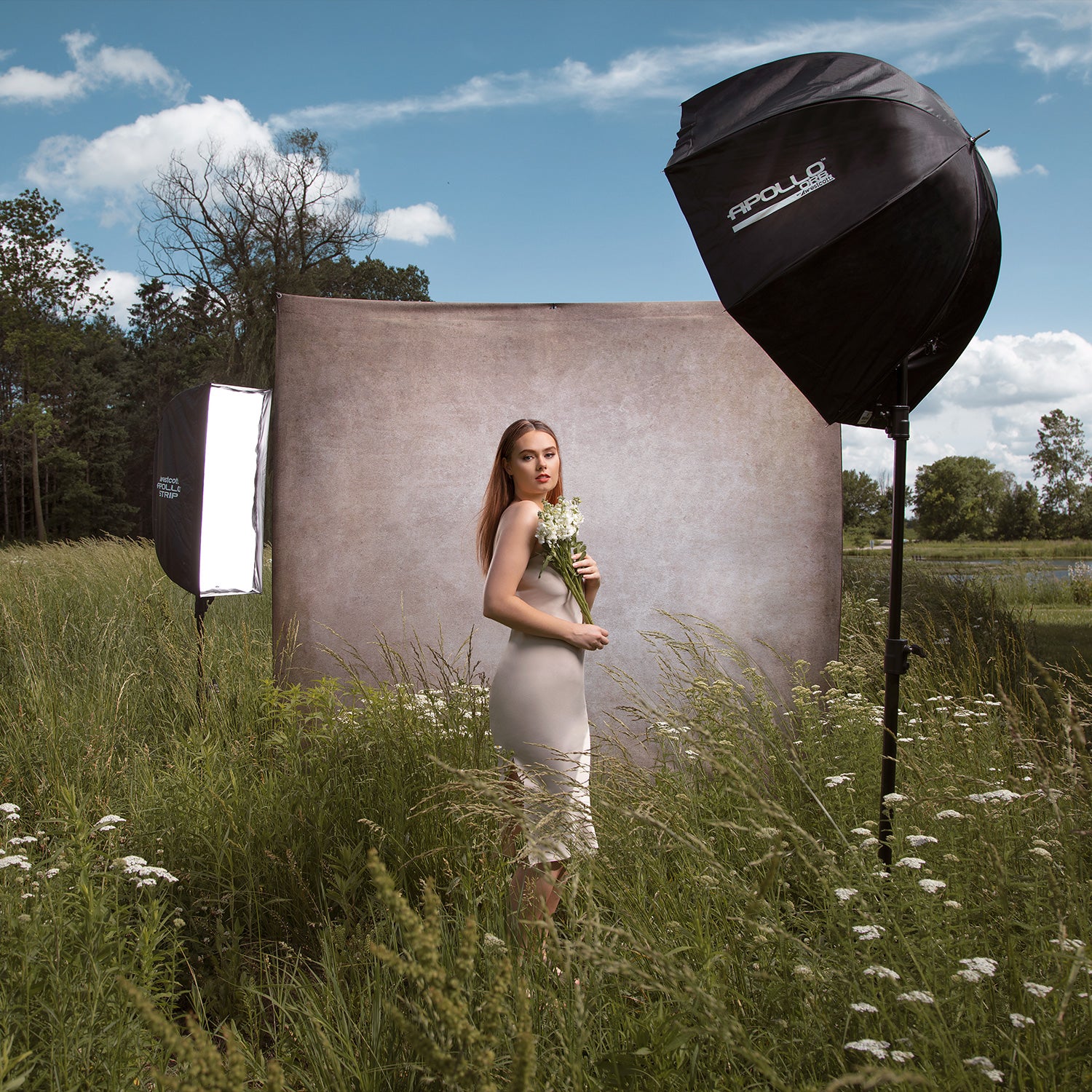 Joel Grimes X Drop Pro Fabric Backdrop - 8' x 8' Parchment Paper for Photography & Video Studio Background | Perfect for Portraits, Product Shoots, and Commercial Use