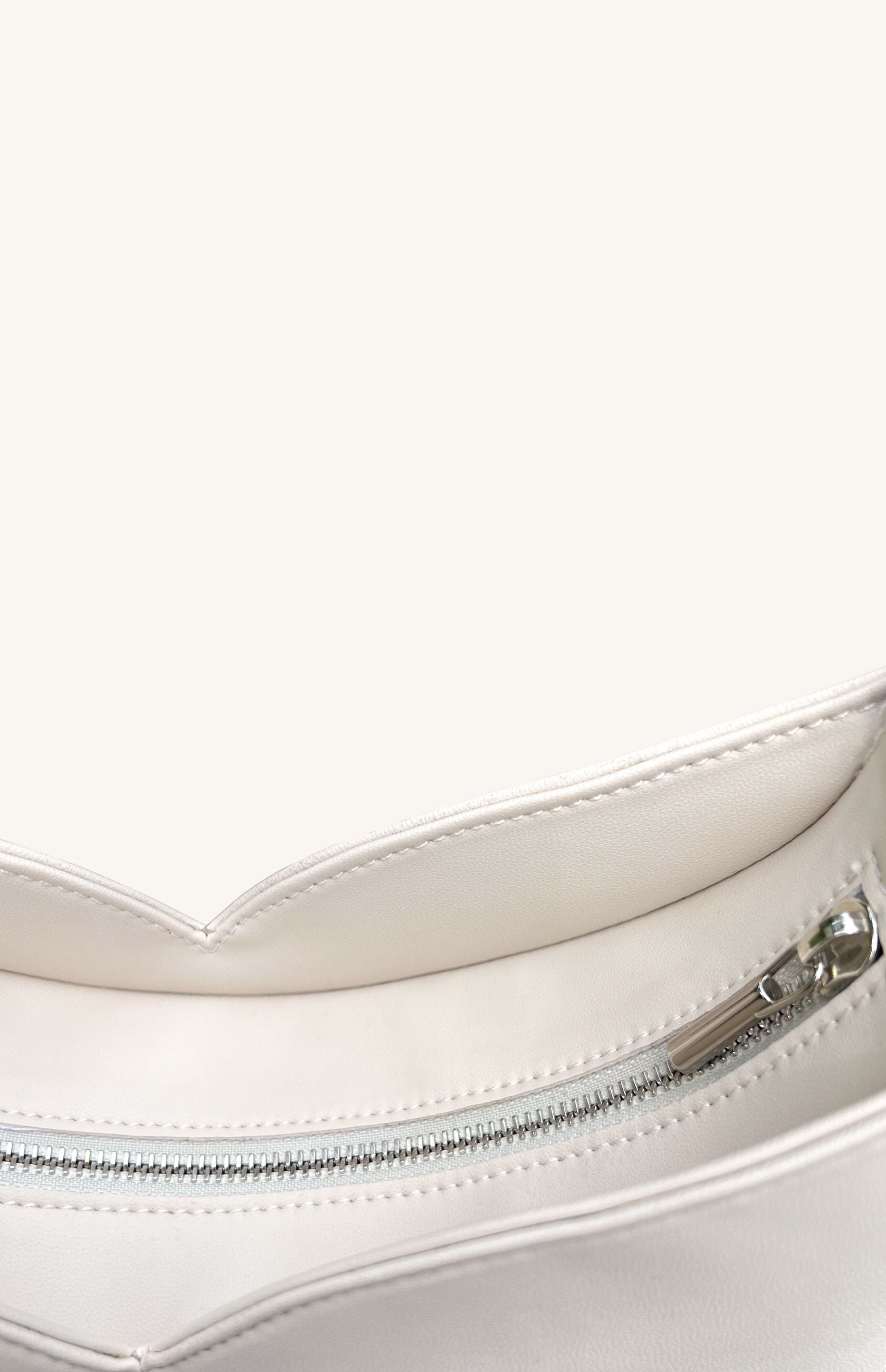 Lerisa Vegan Grape Leather Crossbody Bag for Women | Cream | Perfect for Work, Travel, and Everyday Use