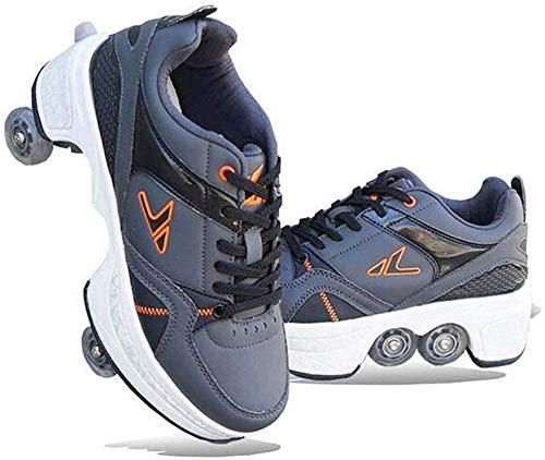 LRZ Automatic Walking Shoes - Invisible Multifunctional Roller Skates with Double-Row Wheels for Adults & Kids - Outdoor Sports, Commuting, and Fitness Training
