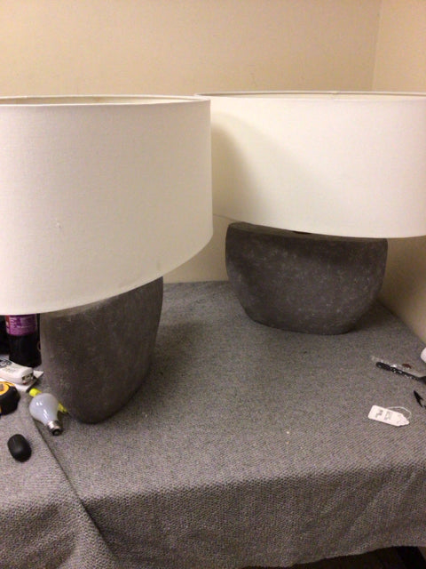 Arteriors Odessa Table Lamps with Fabric Shades - Modern Bedside Lighting for Bedroom, Living Room, or Office Decor