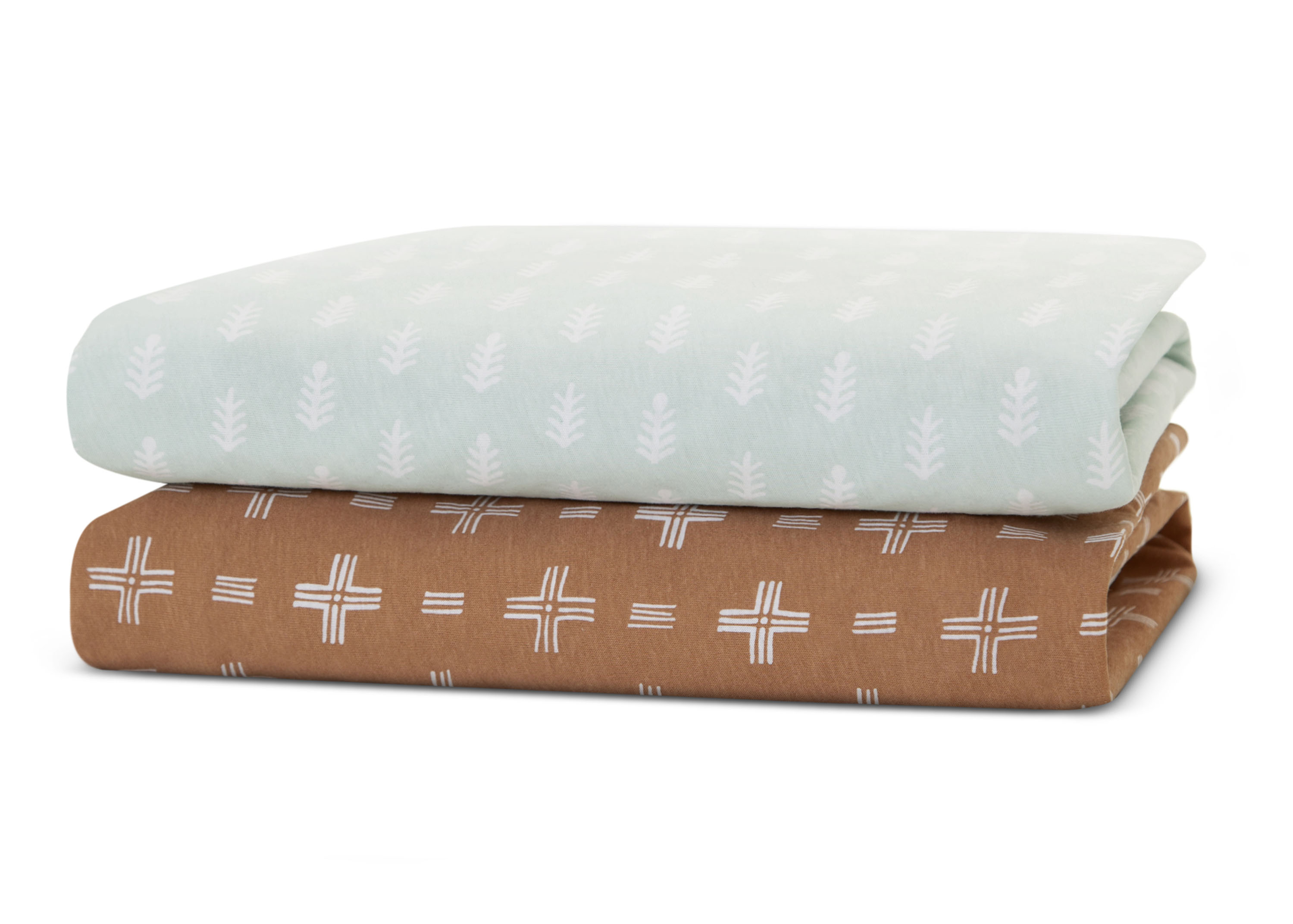 100% Organic Cotton Fitted Crib Sheets 2 Pack - Soft Baby Crib Bedding for Safe & Comfortable Sleep - Perfect for Nursery, Daycare & Travel