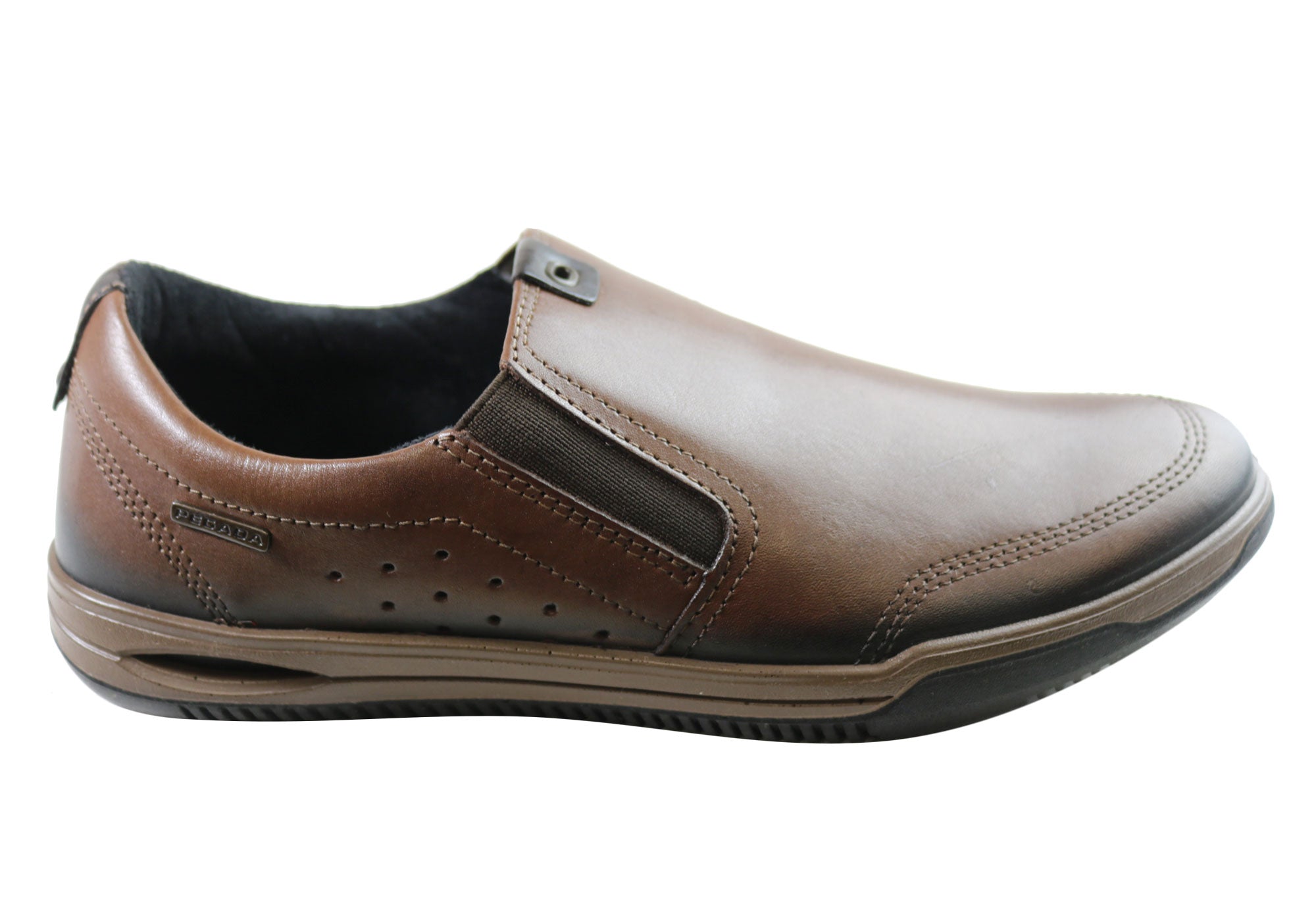 Lincoln Men's Leather Slip-On Comfort Casual Shoes - Handmade in Brazil - Perfect for Work, Travel & Everyday Wear