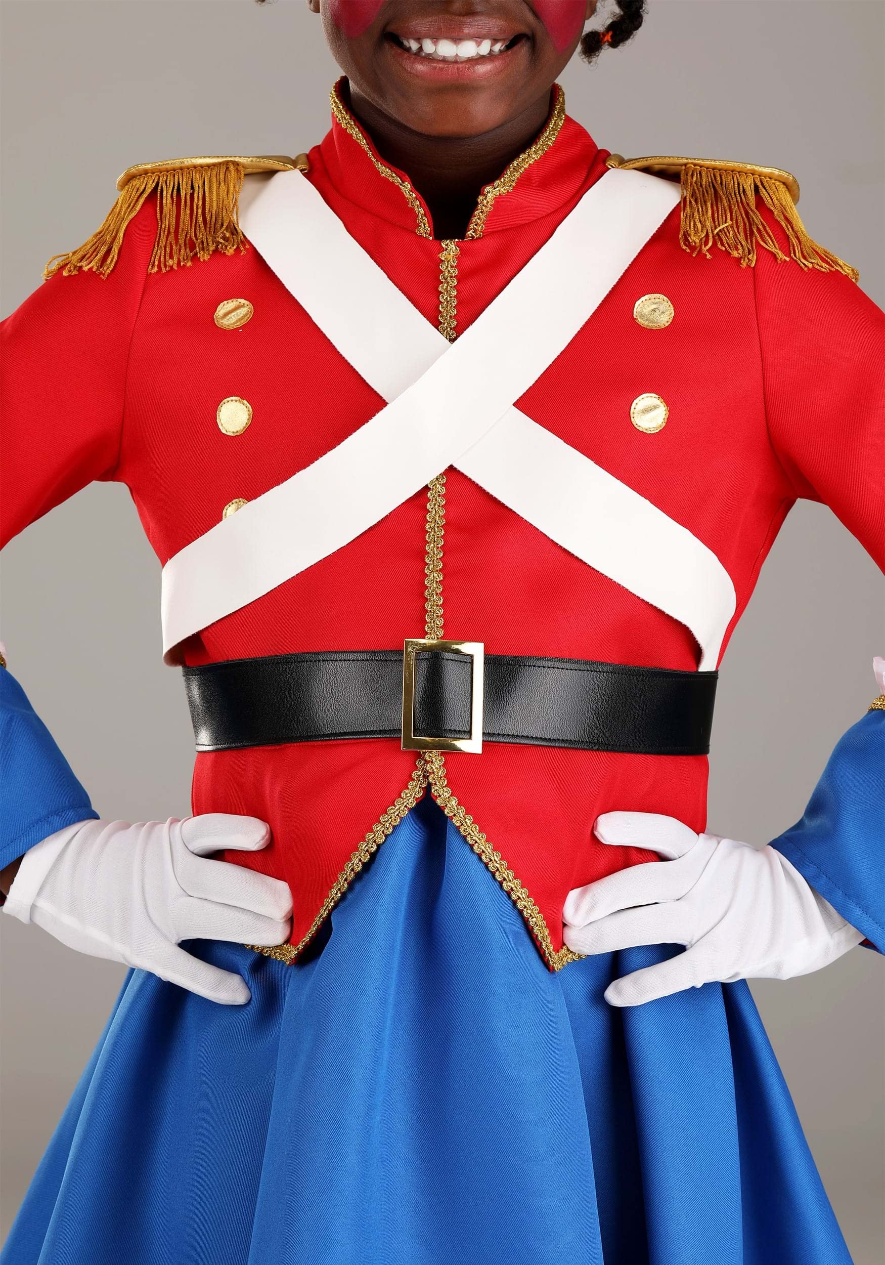 Girl's Toy Soldier Costume for Kids | Classic Military Dress Up Outfit | Halloween, Christmas & Role Play Costume