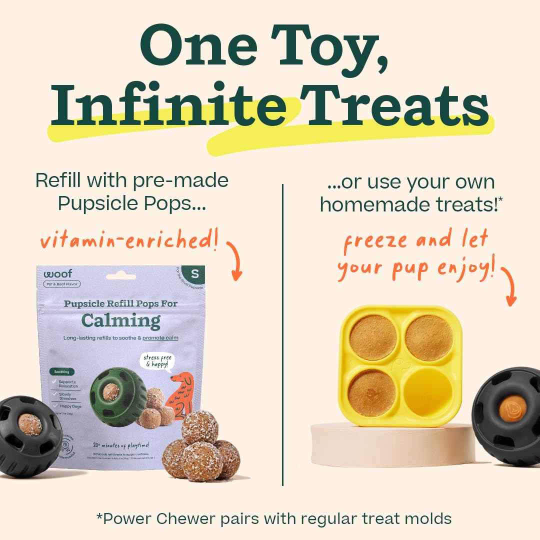 WOOF Power Chewer Pupsicle - Ultra Durable Dog Chew Toy for Aggressive Chewers & Large Breeds (75+ lbs) - Easy to Clean Chew-Resistant Dog Toy - Perfect for Teething, Boredom Relief & Playtime