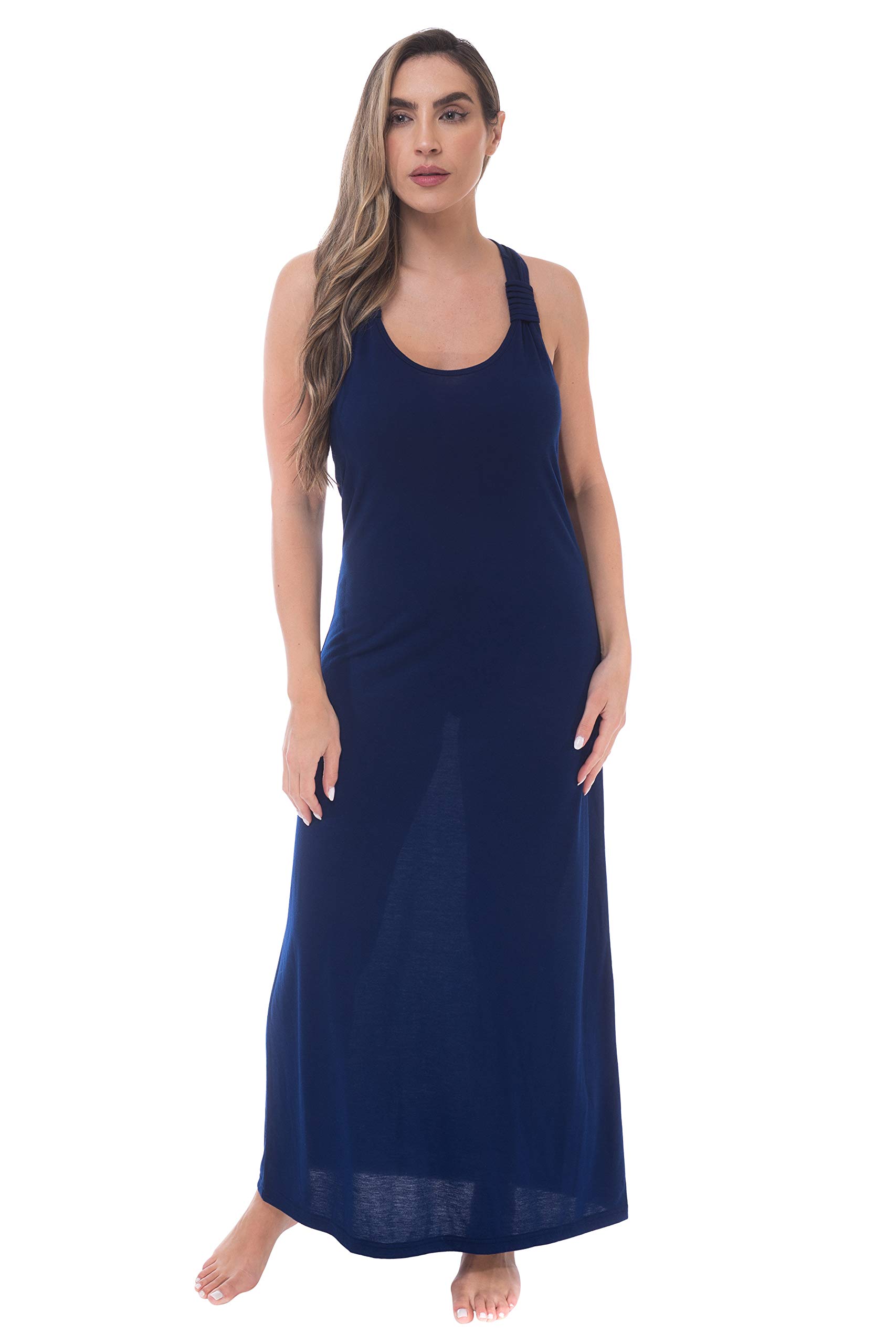 Just Love Racer Back Solid Tank Dress with Bungee - Comfortable Stretchy Women's Workout Dress for Yoga, Running & Gym - Perfect for Active Lifestyles