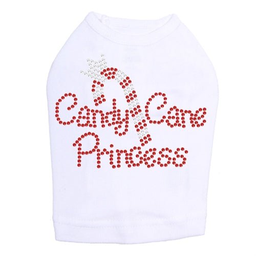 Sparkling Rhinestone Princess Candy Cane Tank Top for Women - Multiple Color Options - Perfect for Christmas Parties, Holiday Events & Festive Celebrations