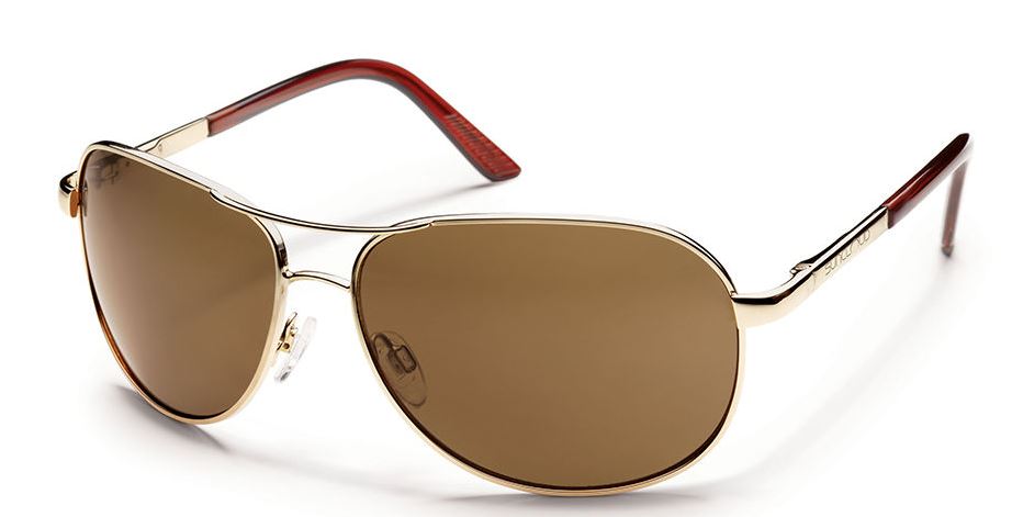 Aviator Sunglasses Gold Frame with Brown Polarized Lenses - UV Protection for Driving, Outdoor Sports & Fashion