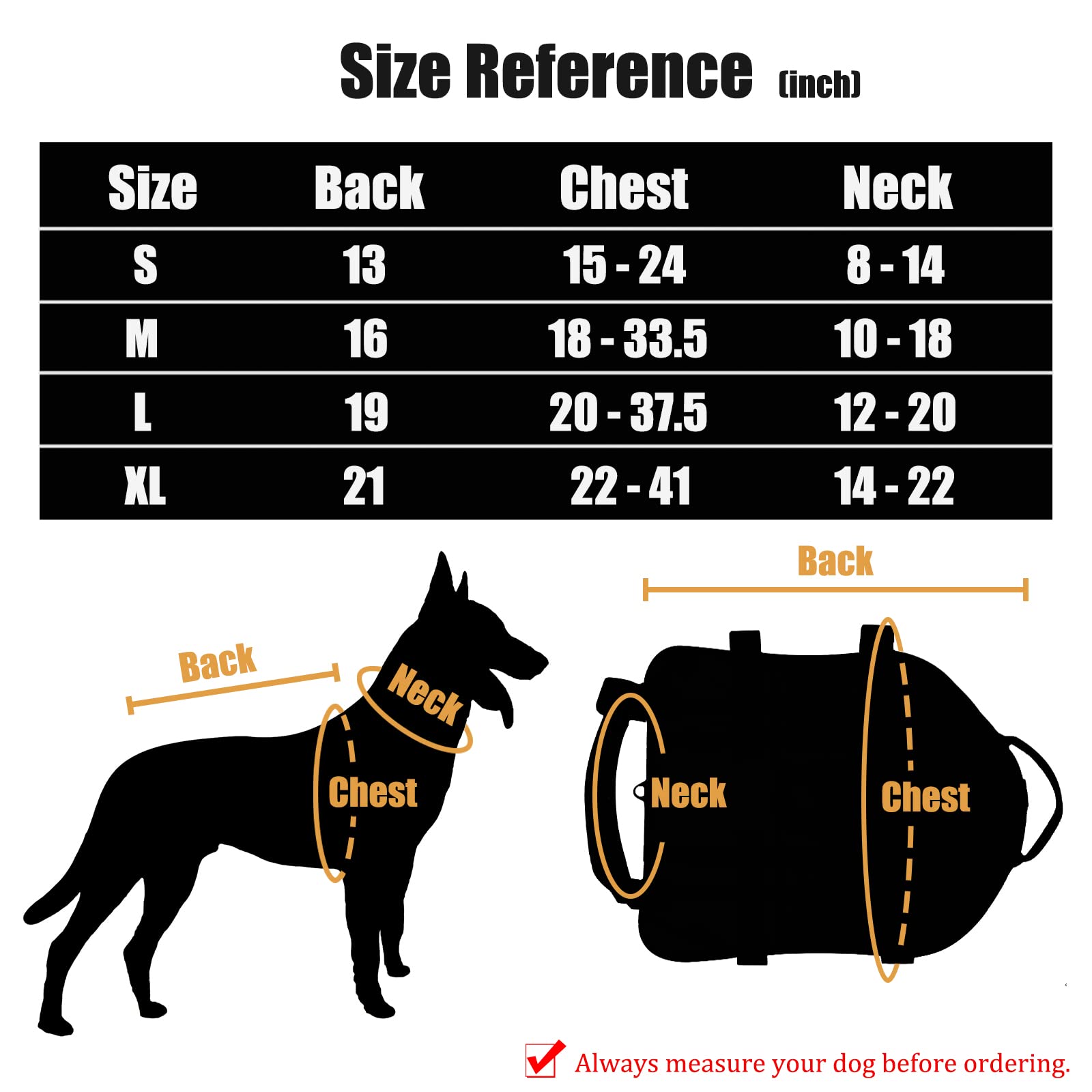 Tactical Dog Harness with Pouches - Adjustable Military Vest for Large & Medium Dogs | Hook & Loop Panels, Handle & No-Pull Design | Perfect for Walking, Hiking, Training & Service Dogs