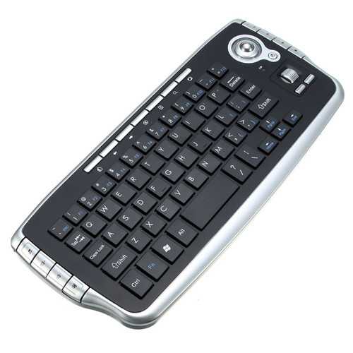 2.4GHz Wireless Mini Keyboard with Trackball for Tablet - Compact & Portable for Home, Office, and Travel Use