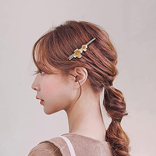 Elegant Metal Flower Hair Clips for Women - Dainty Creative Unique Fashion Hair Accessories for Girls, Small Lightweight Hairpins for Wedding, Travel, Party & Everyday Styling